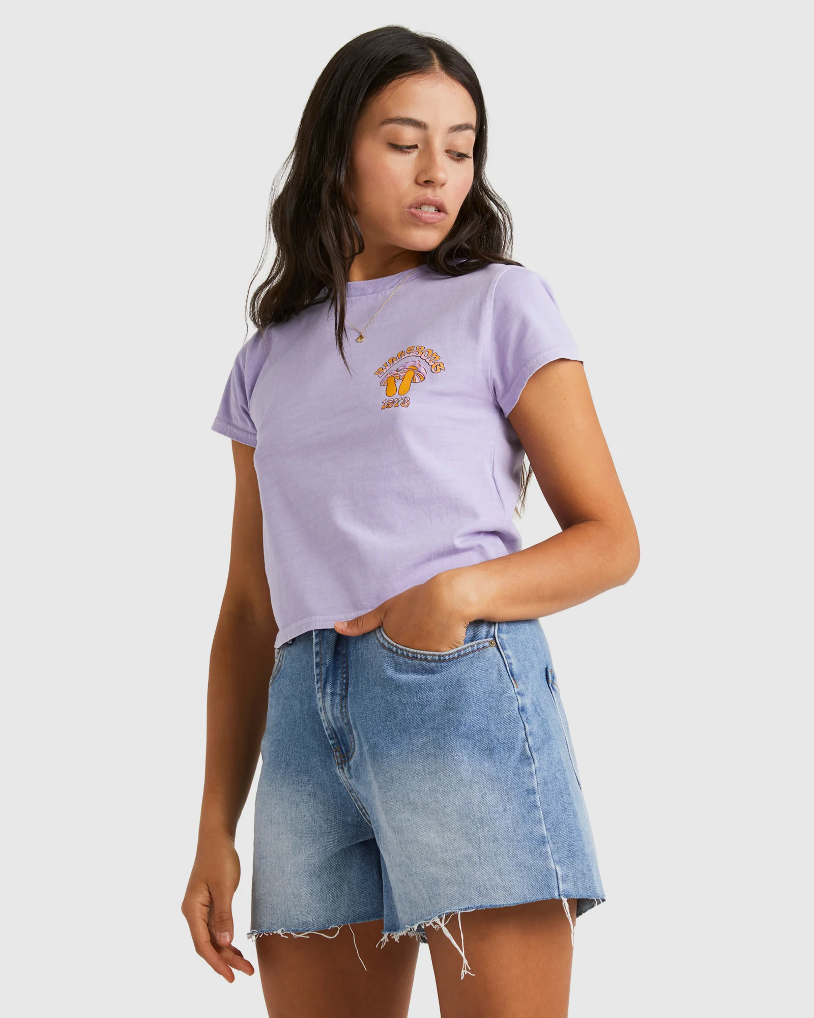Womens Violet Delight Crop T-Shirt