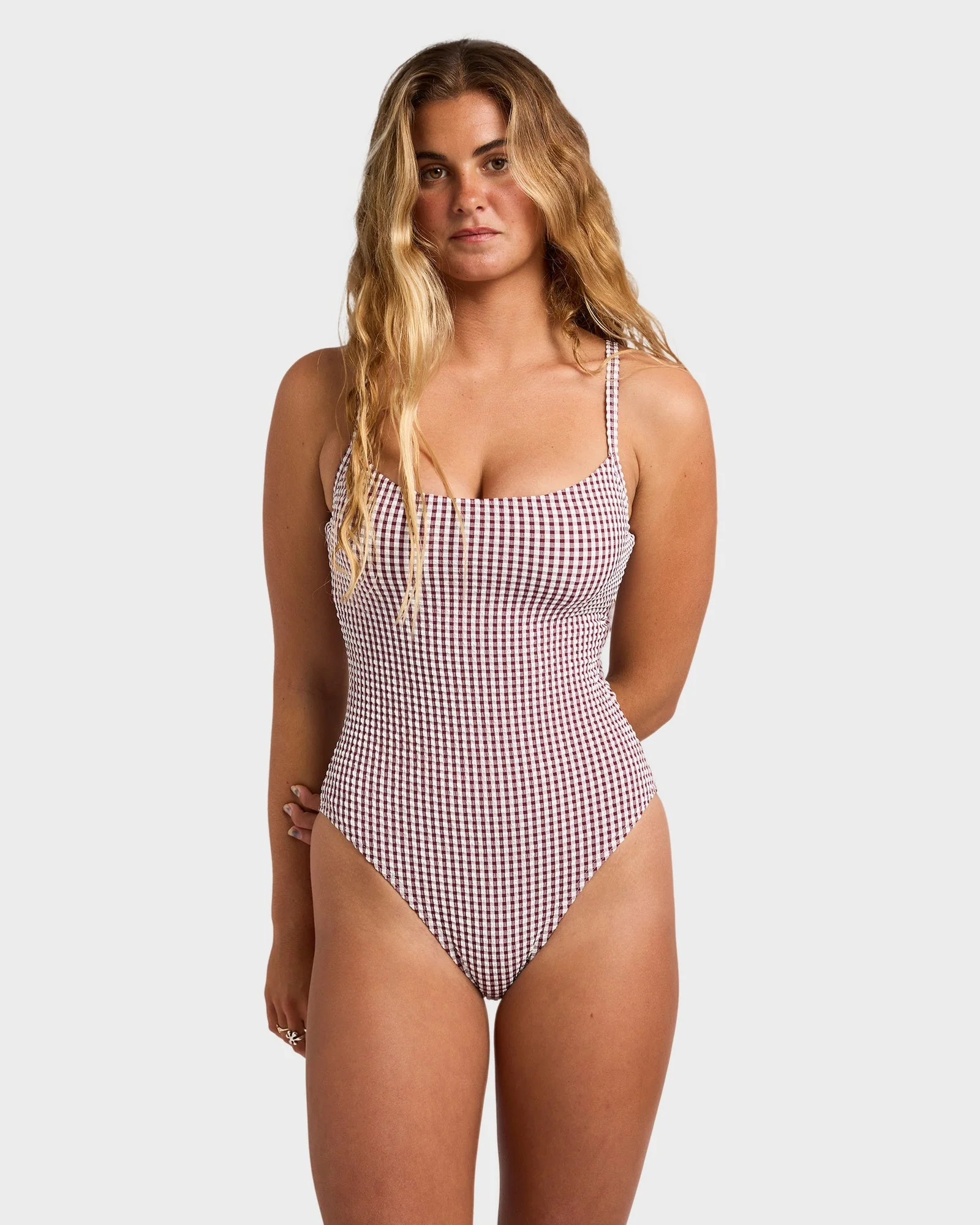 Womens Mini Wave CheckMia D/DD One Piece Swimsuit