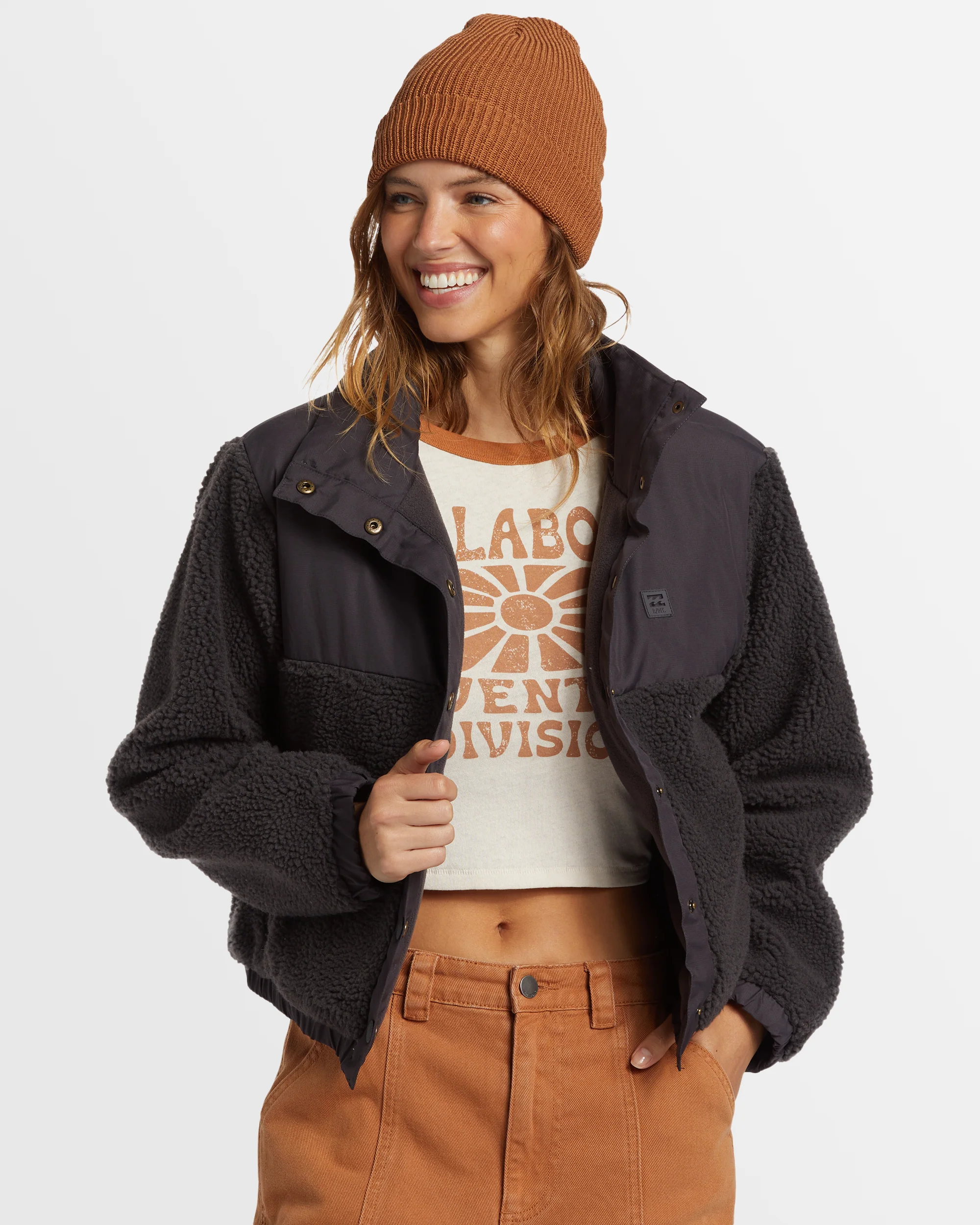 Womens Lost Trails Button Up Fleece Jacket