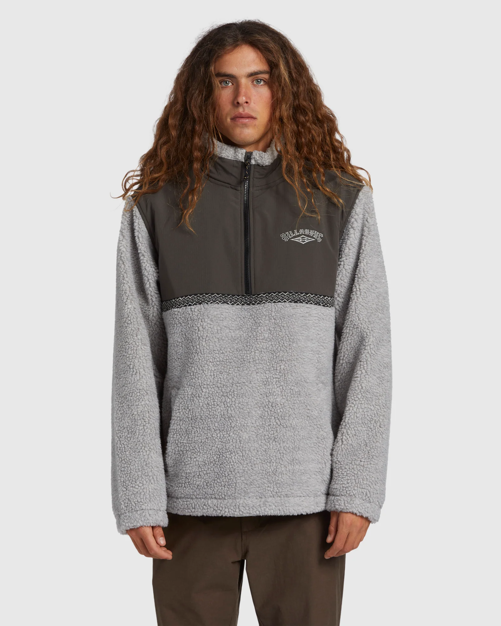 Mens A/Div Boundary Re-It-Shirtue Mock Neck Fleece Pullover