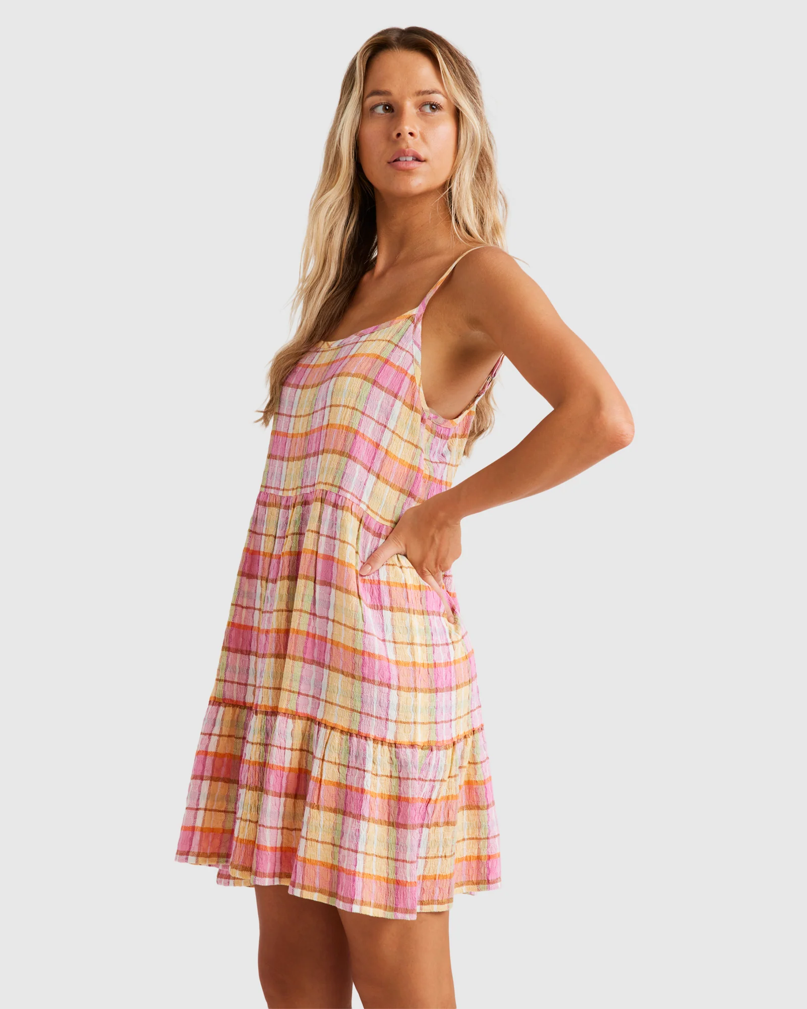 Womens Darlin Check Mini Dress