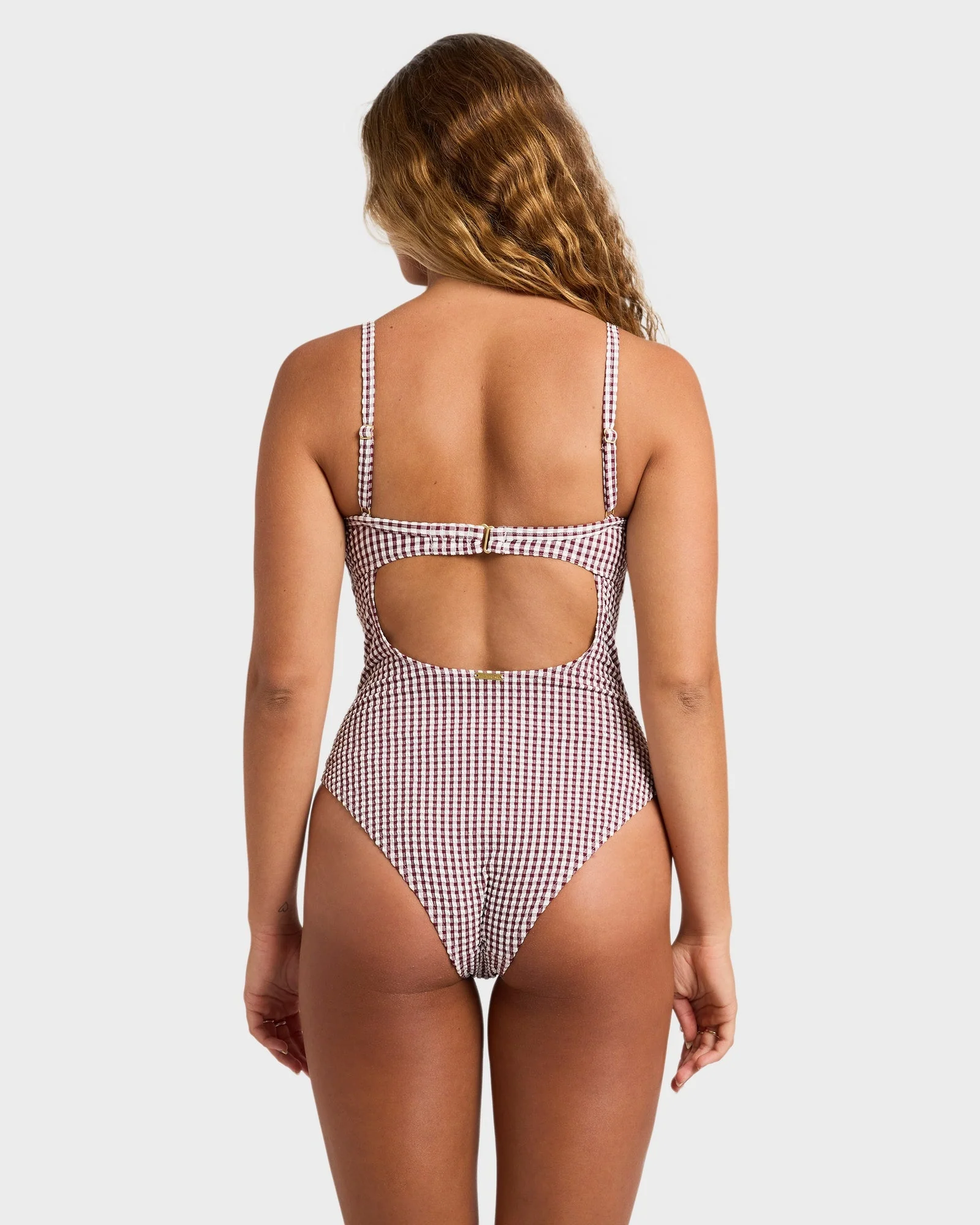 Womens Mini Wave CheckMia D/DD One Piece Swimsuit