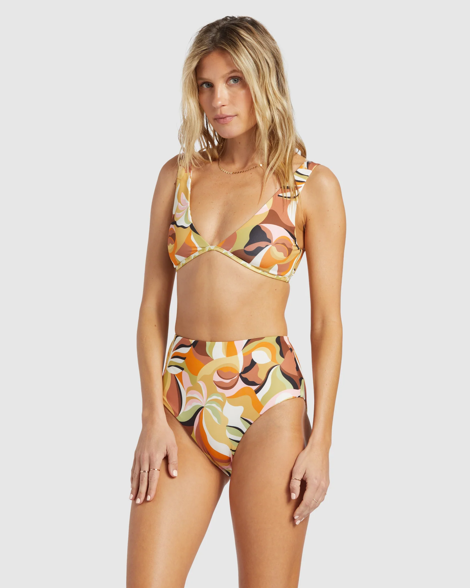 Womens Return To Paradise Reversible High Retro Bikini Bottom