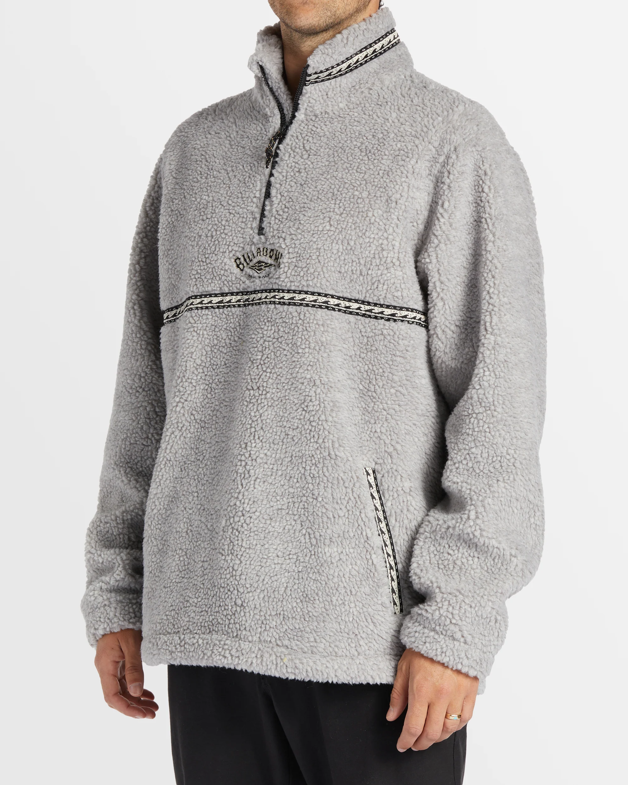 Mens A/Div Boundary Mock Neck Fleece Pullover