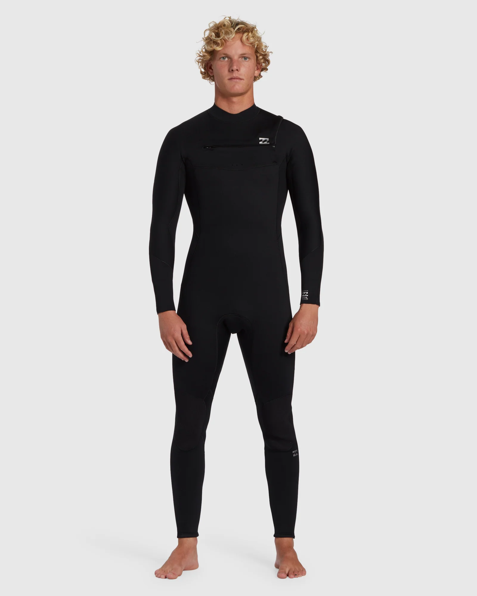 Mens 3/2 Foil Chest Zip Wetsuit