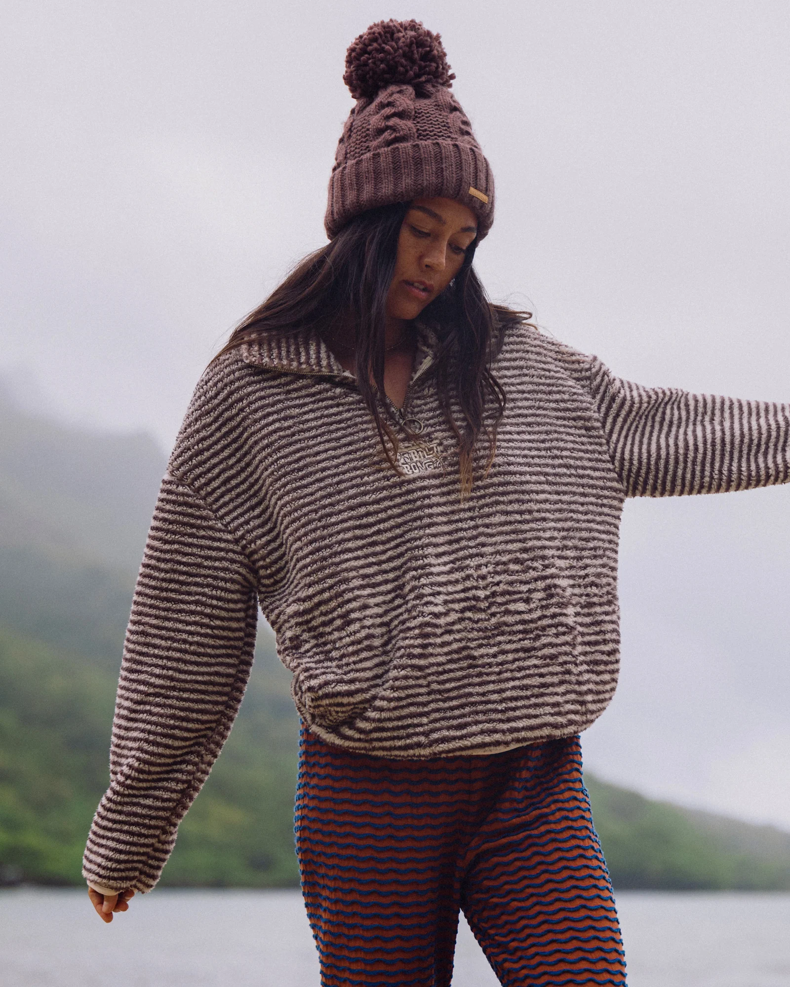 Womens Cool Tides Half Zip Fleece Pullover