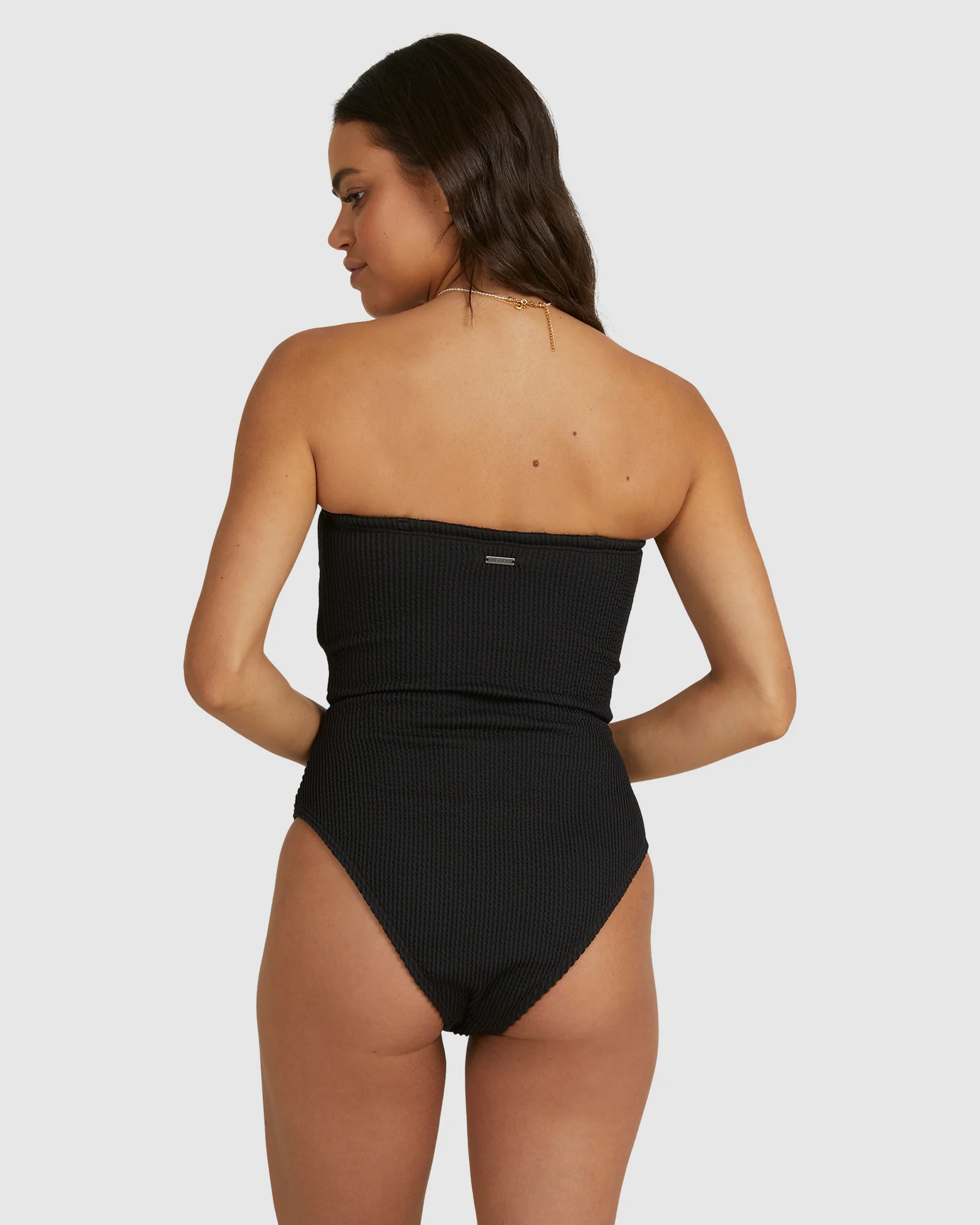 Womens Summer High Bandeau One Piece Swimsuit