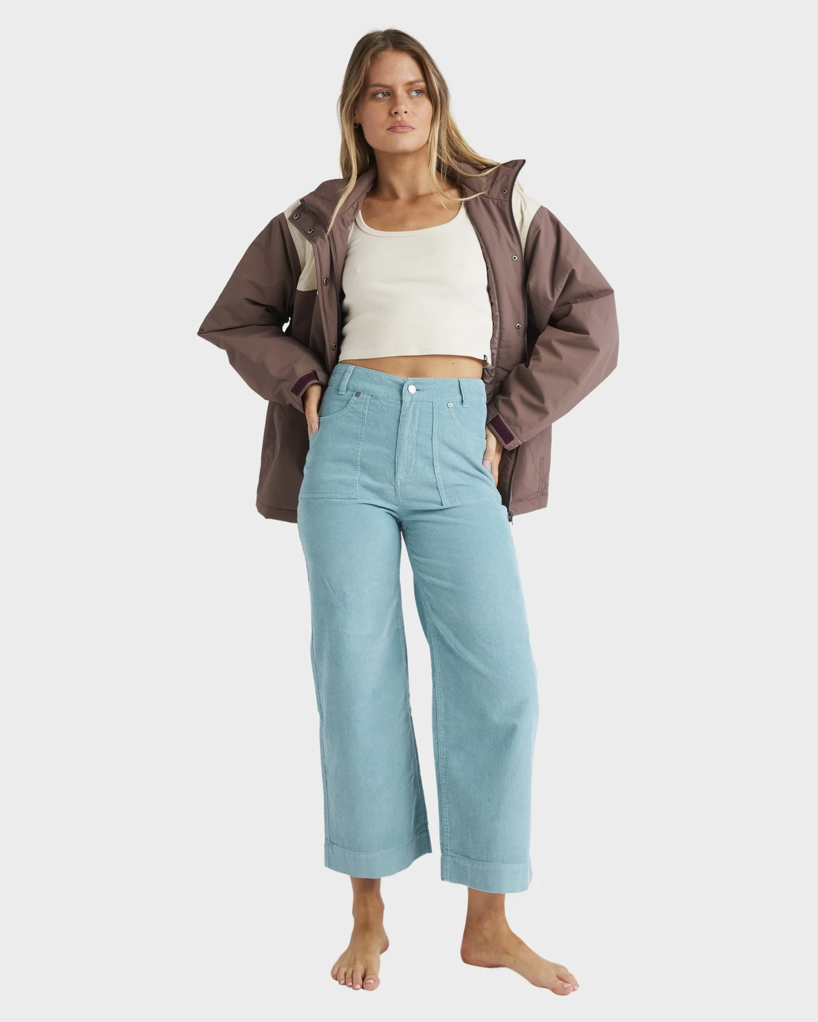 Womens Sea Tone Corduroy Pants