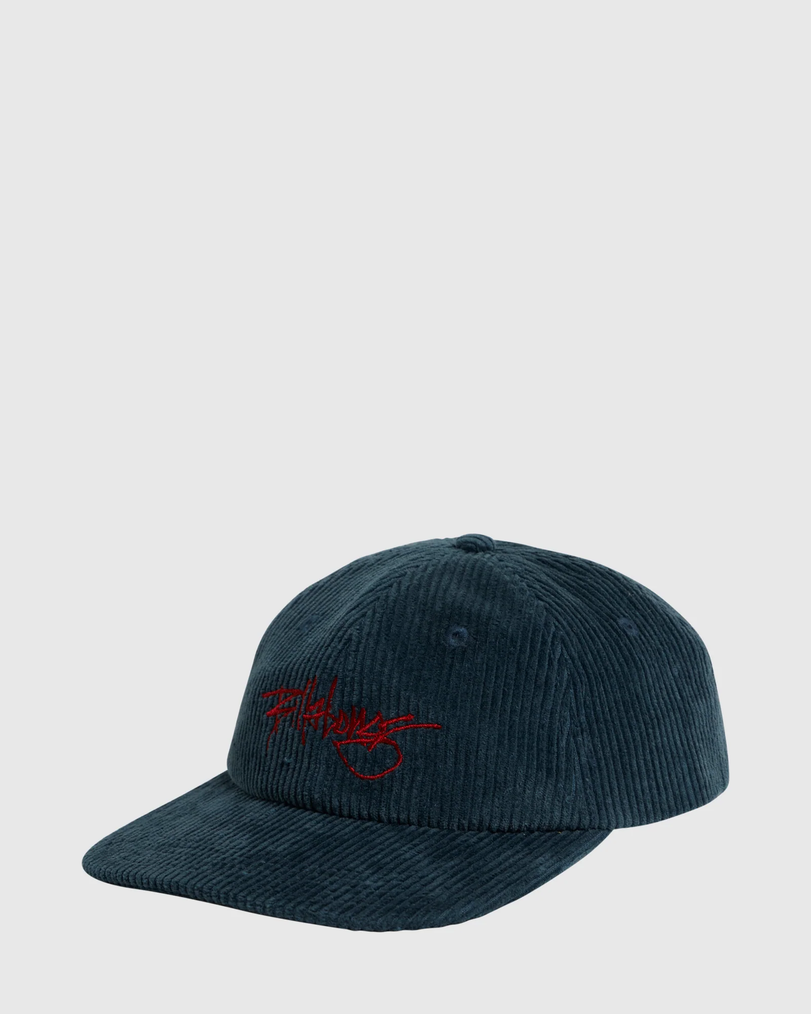 Mens Script Corduroy Snapback Cap