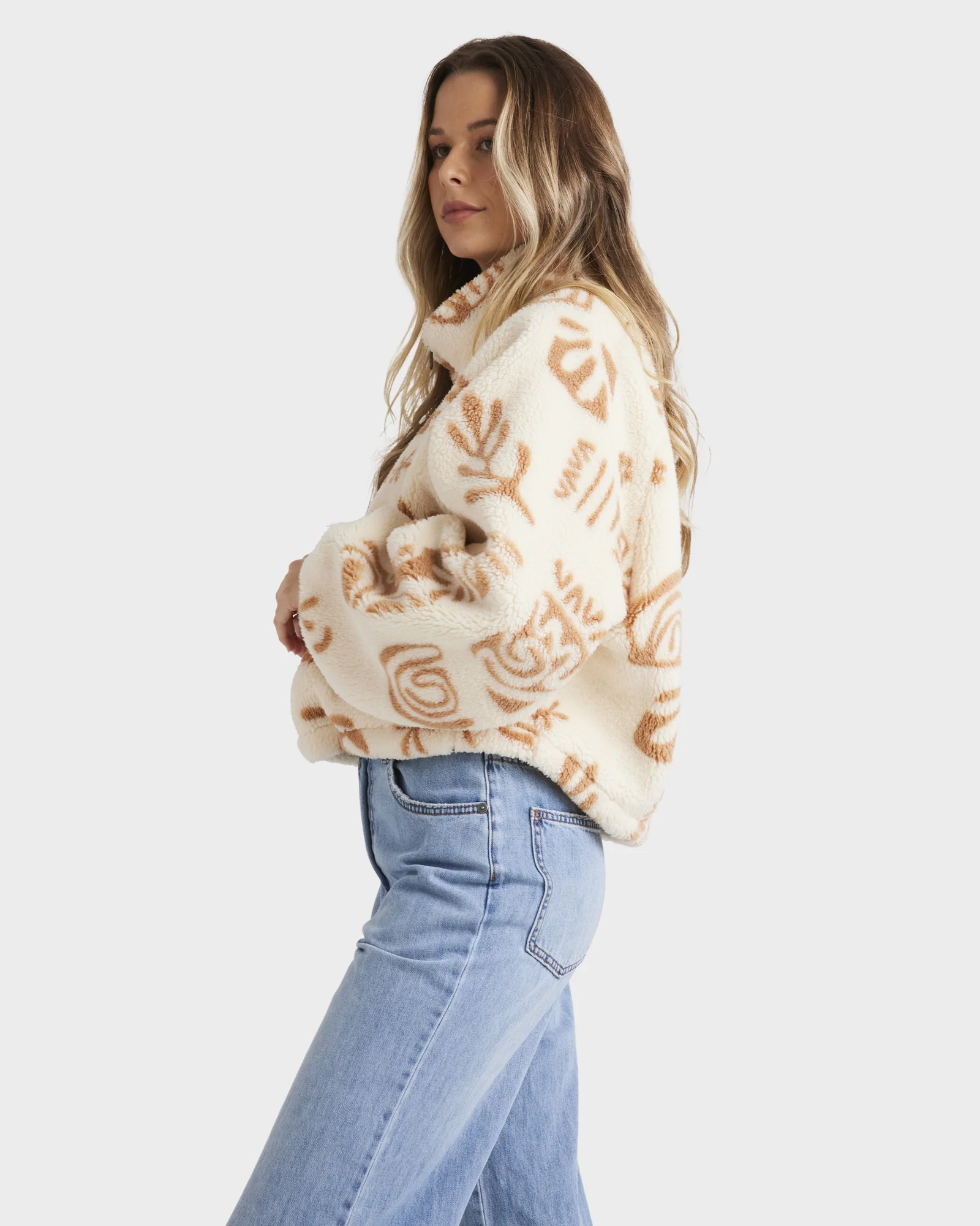 Womens Feeling Playful Half Zip Fleece Pullover