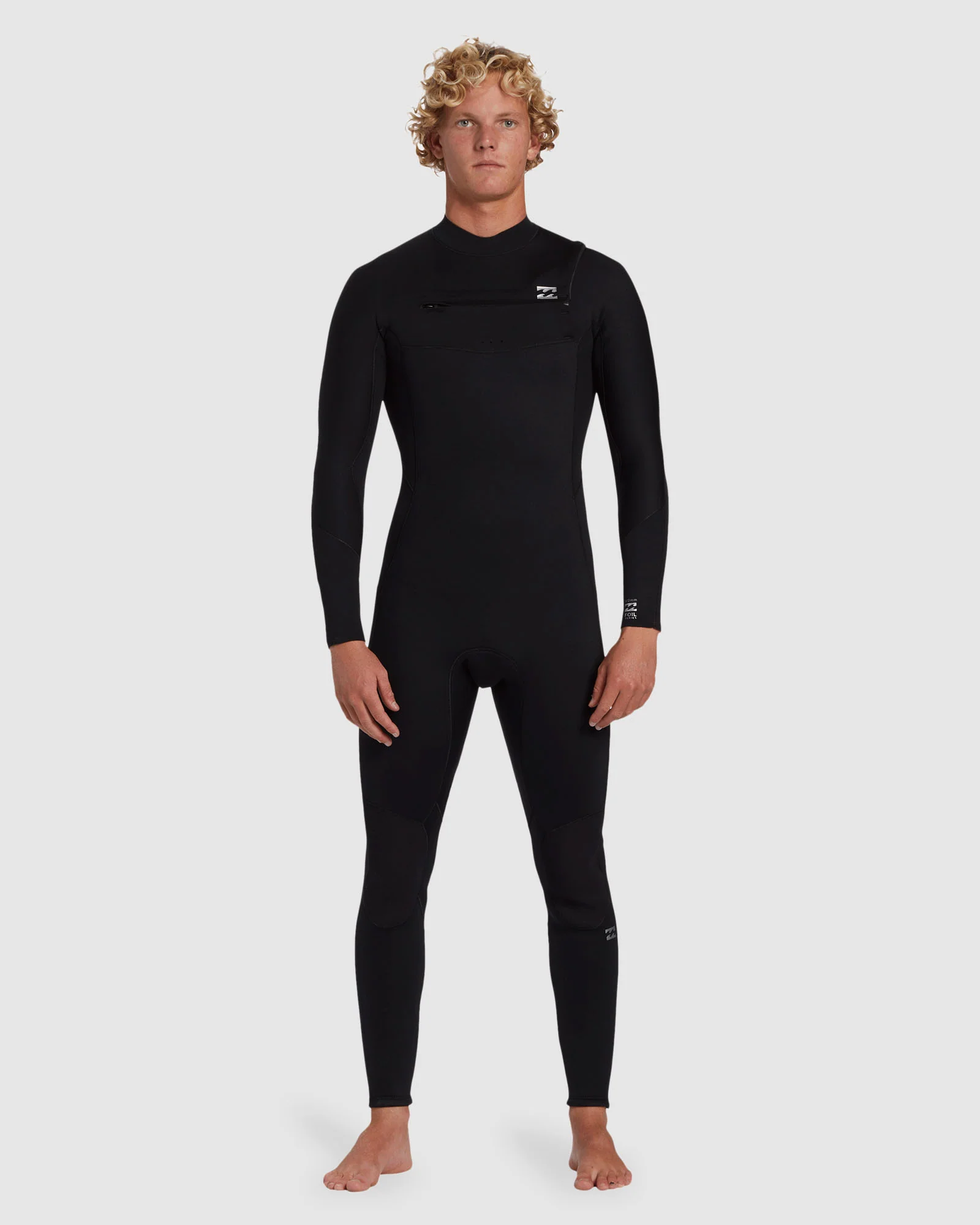 Mens 4/3mm Foil Chest Zip Steamer Wetsuit