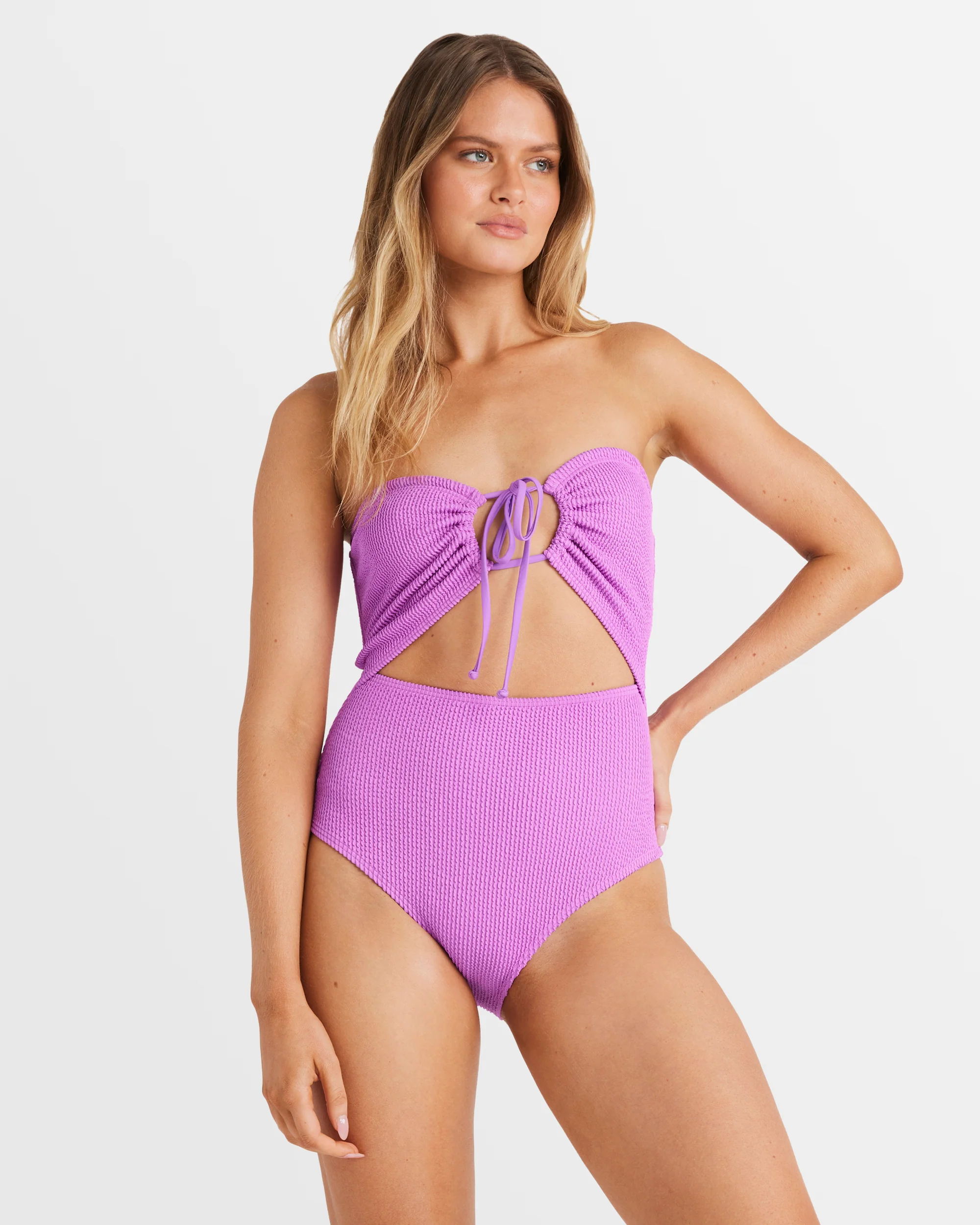 Womens Summer High Drew One Piece Swimsuit