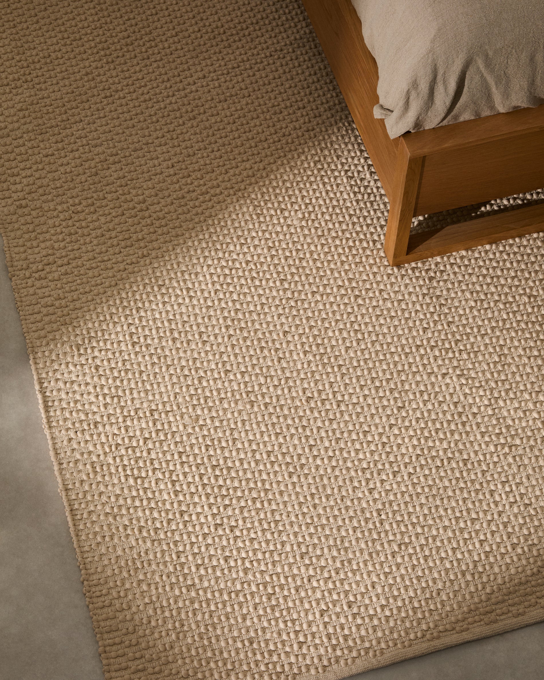 Mascarell white cotton and polyester rug 160 x 230 cm