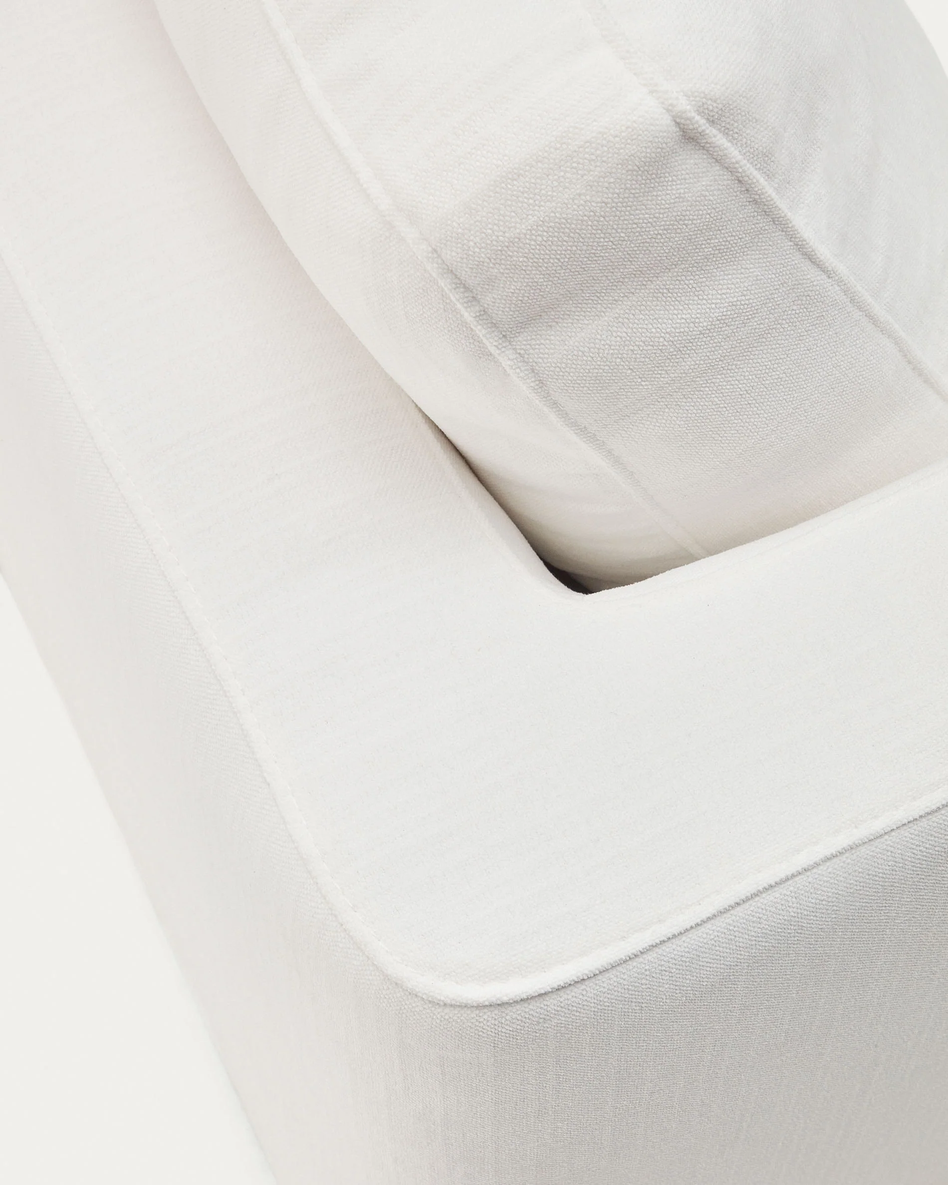 Fabric sample Sunel (Secreto) White 10 x 15 cm