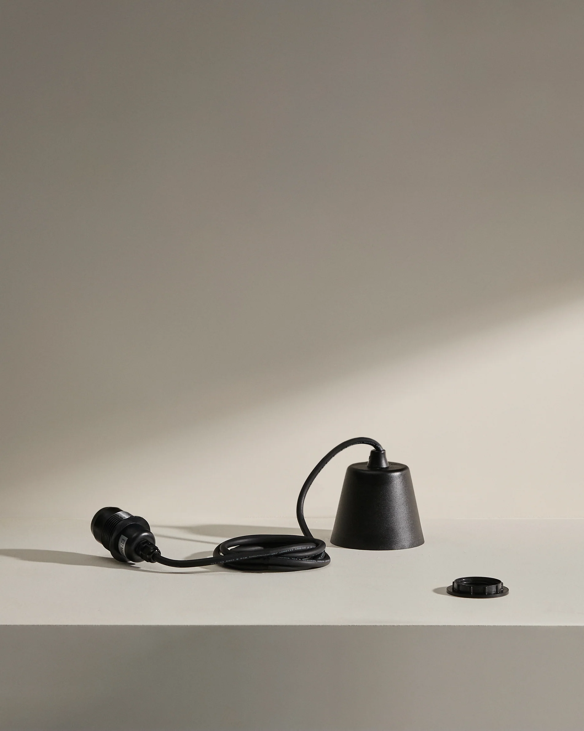 Albir black outdoor ceiling lamp mount