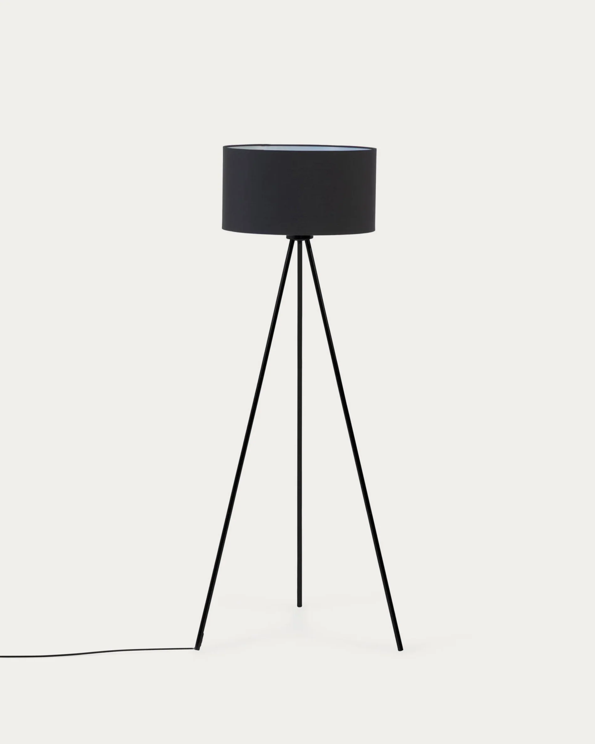 Ikia floor lamp in steel with black finish