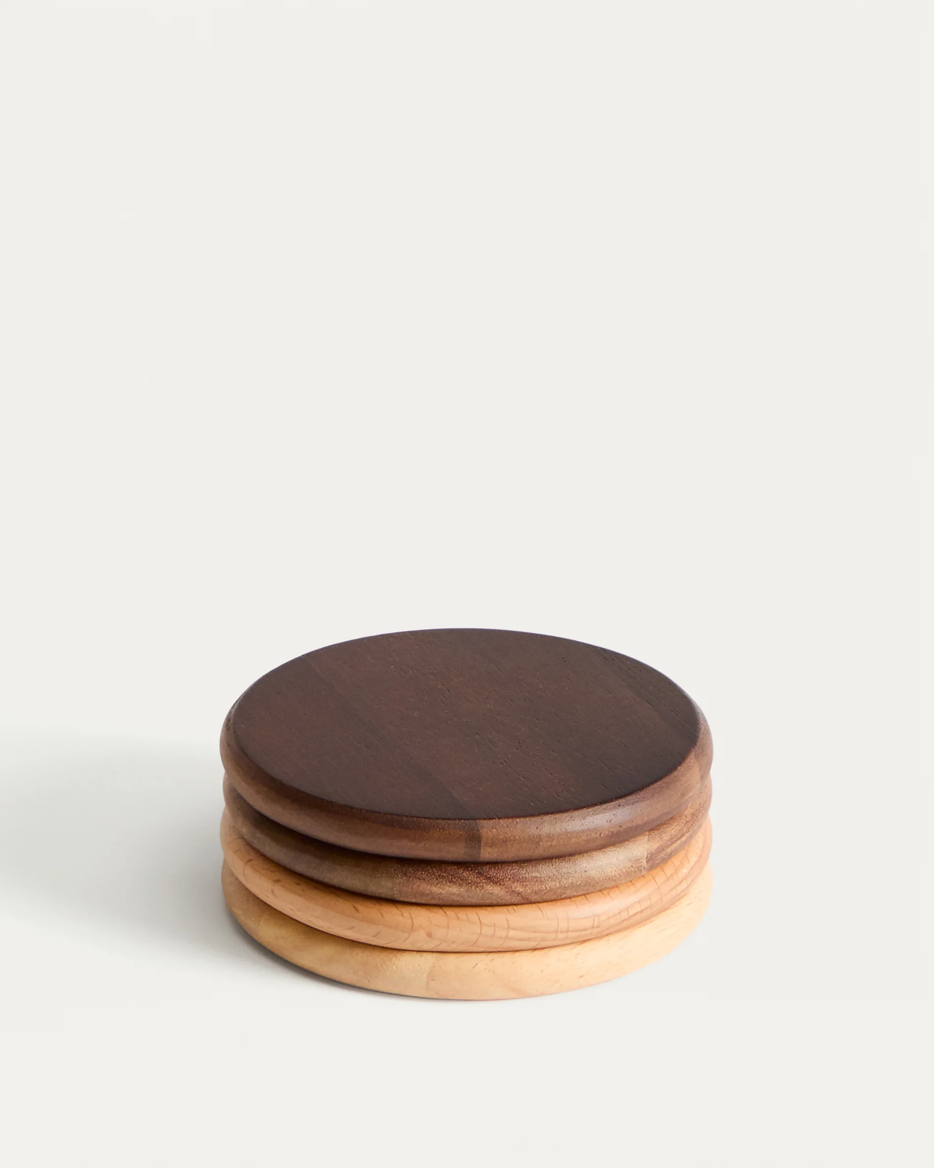 Nover set of 4 coasters in acacia wood FSC 100%