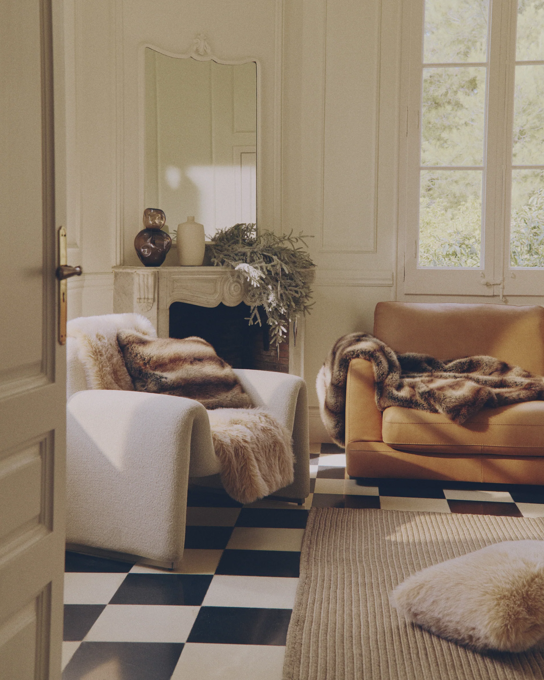 Rug Ardelia in synthetic fibers beige 160 x 230 cm