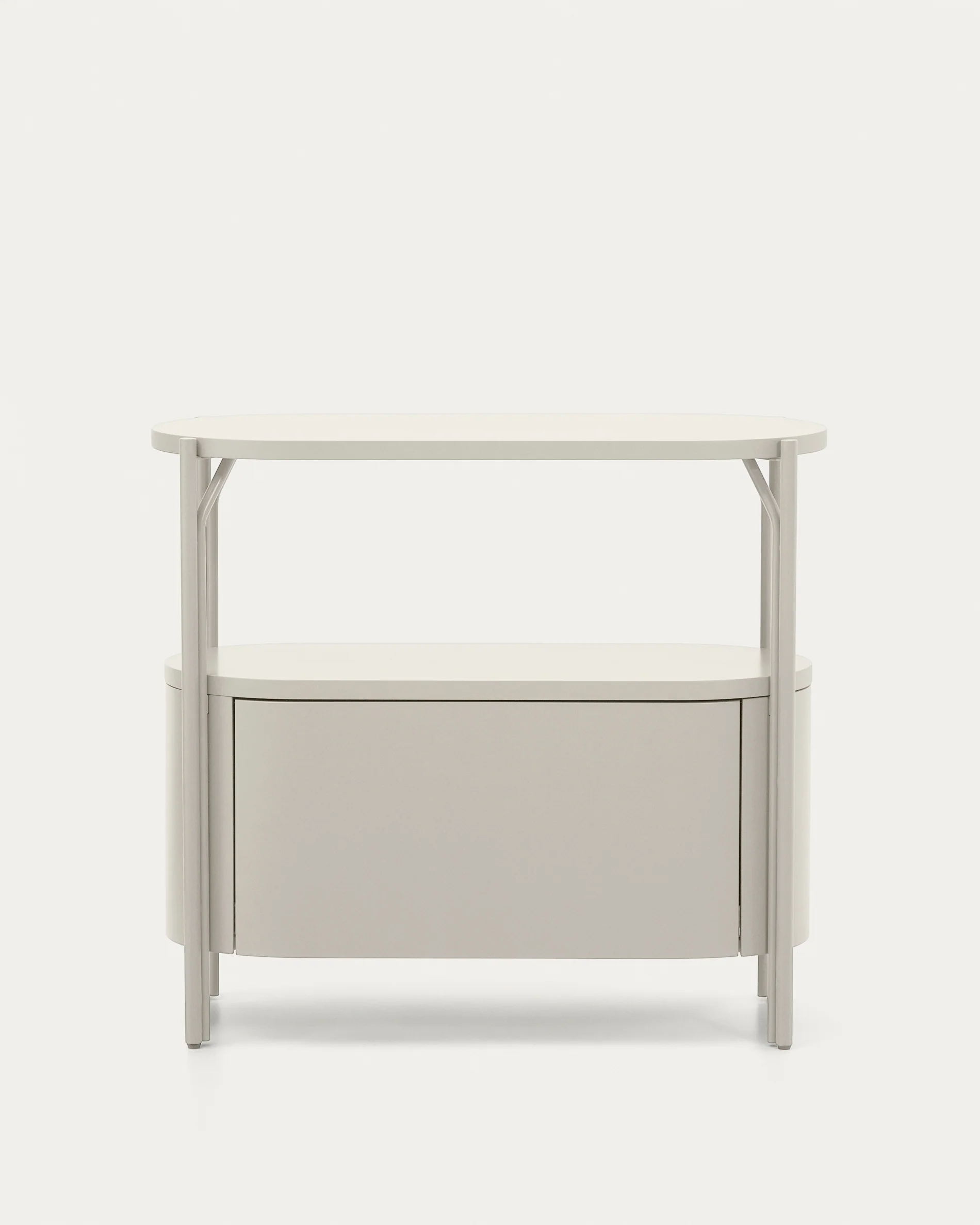 Arely bathroom vanity unit with steel structure and white lacquered MDF 90 x 40cm