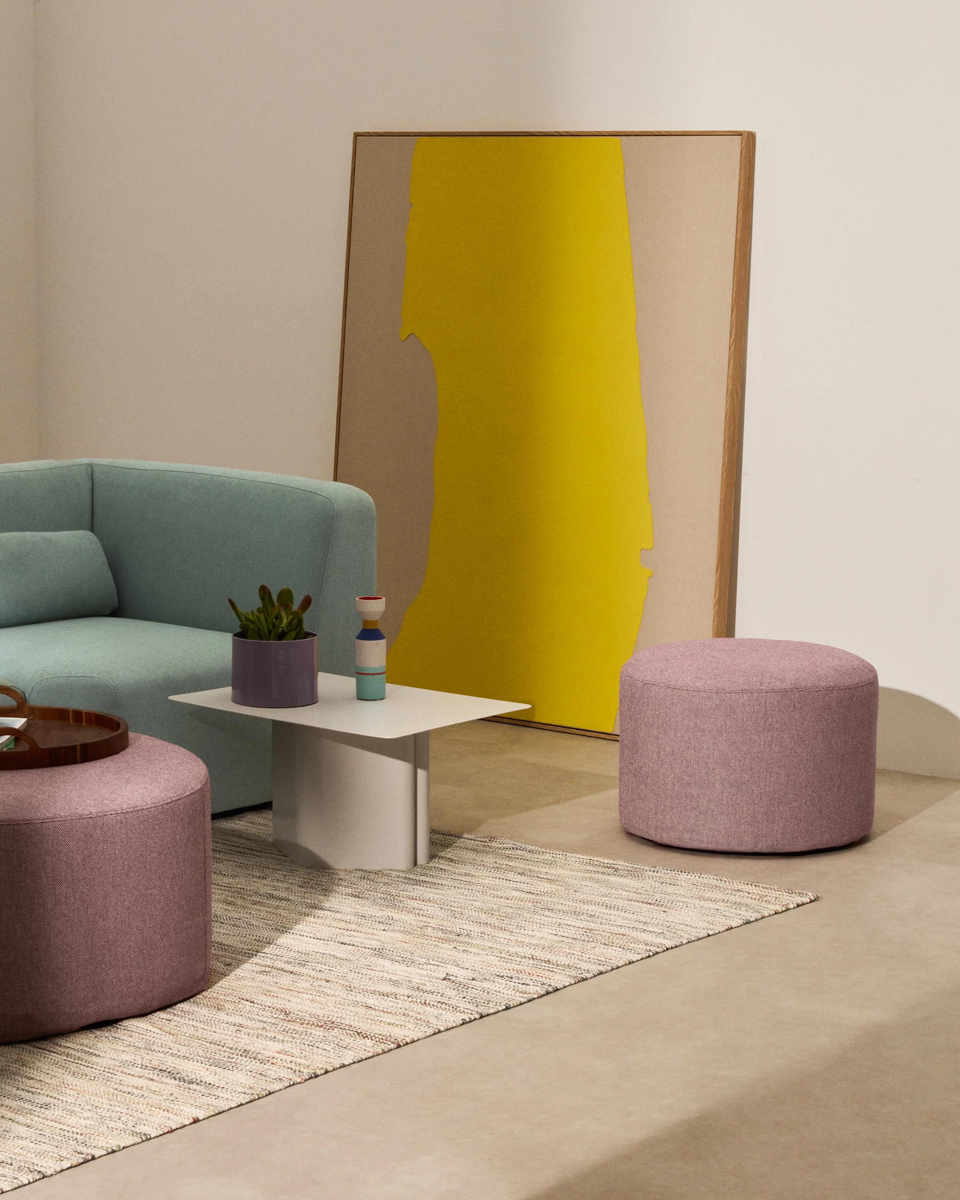 Kaeli purple footrest cover Ø60cm