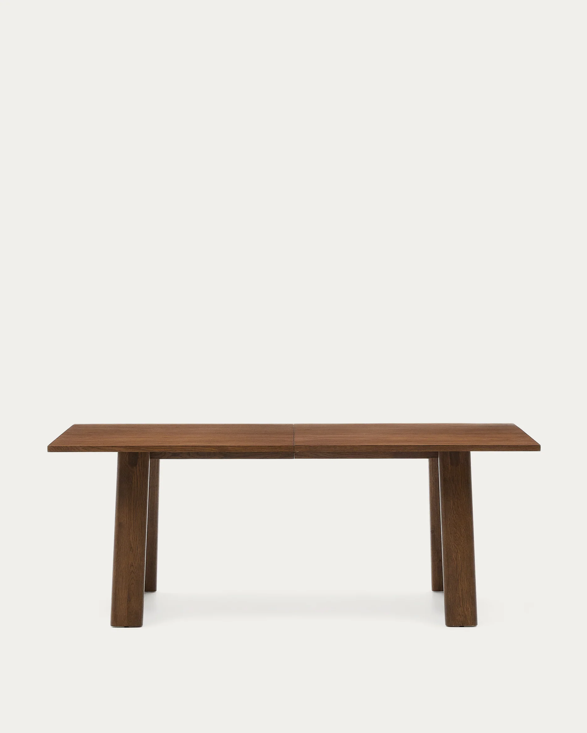 Arlen extendable table in solid oak wood and veneer with a walnut finish 200(250) 95 cm FSC Mix Credit