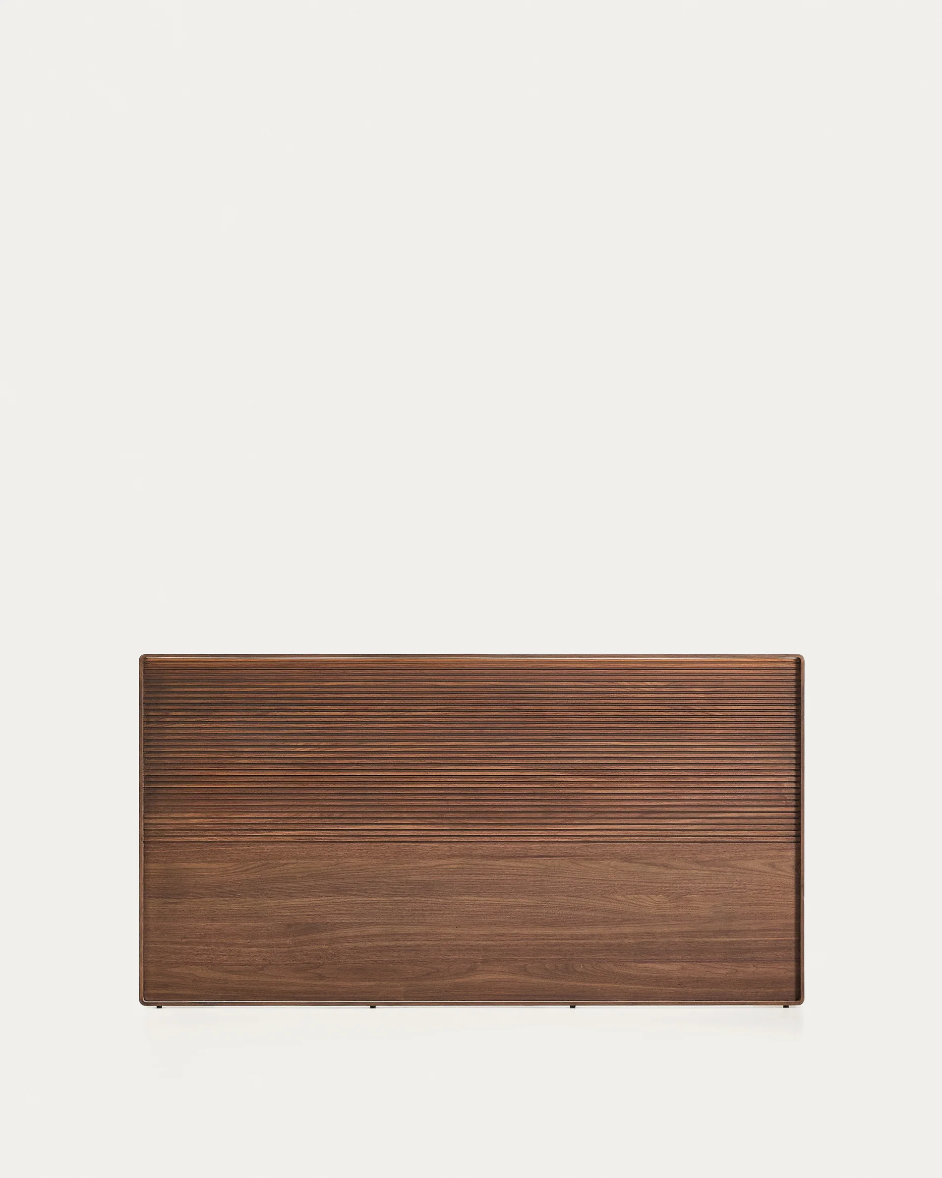 Norlen headboard in walnut veneer with dark finish and LED light for 160 x 200cm bed FSC Mix Credit