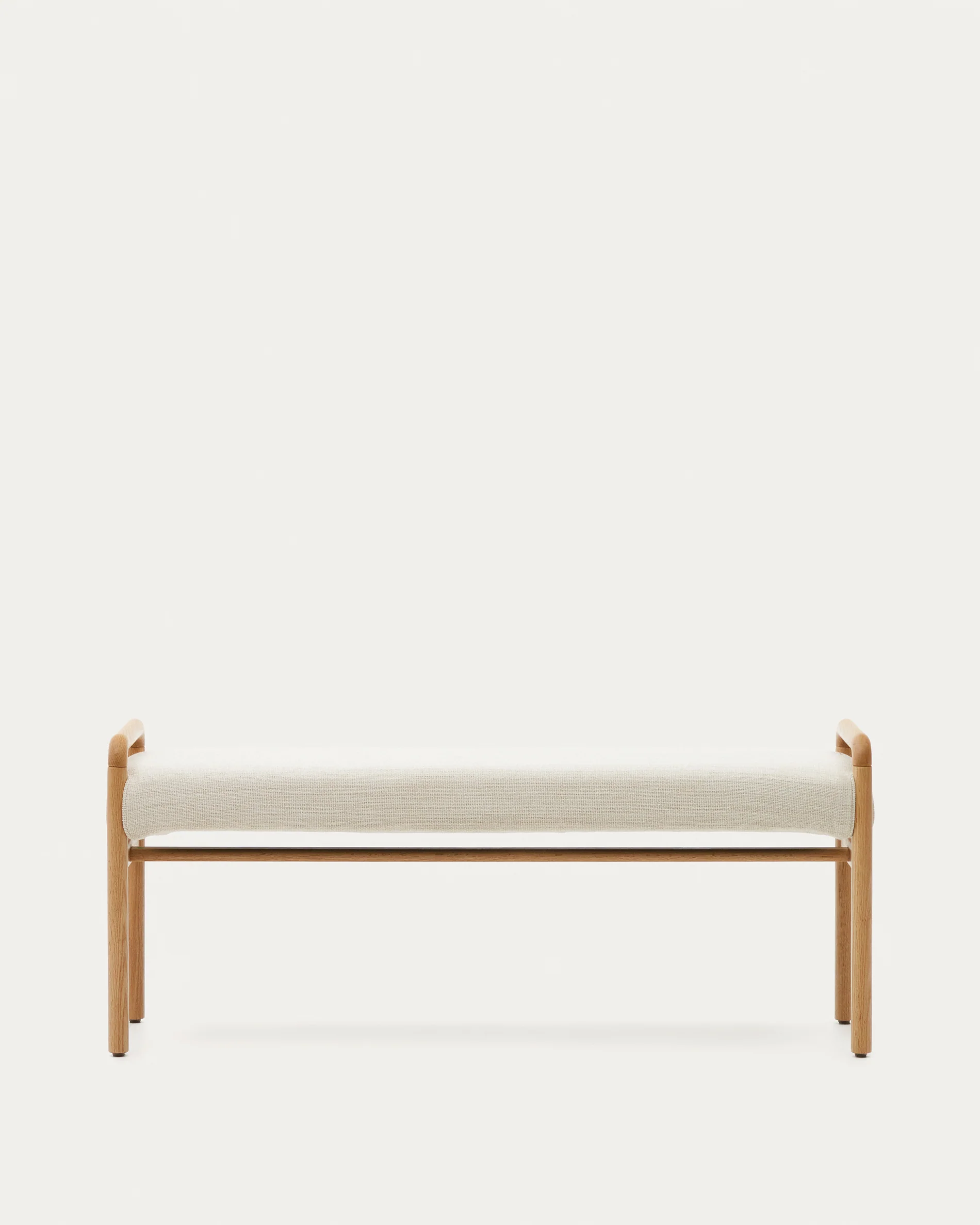 Macaret bench with removable cover solid oak wood with natural finish 120 cm FSC Mix Credit