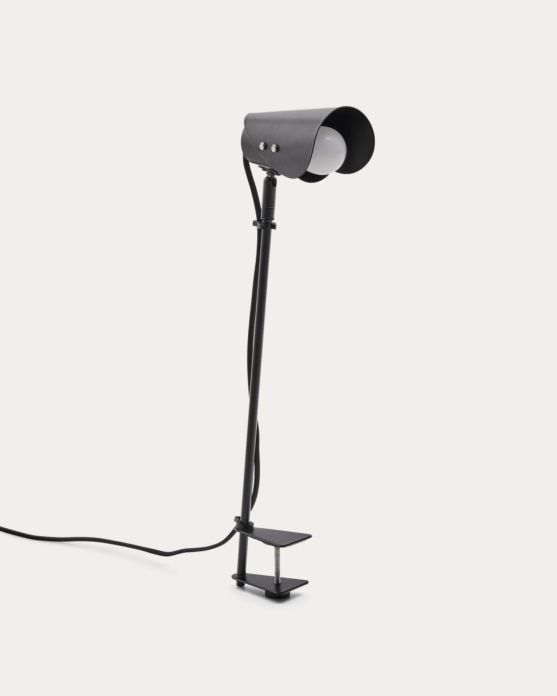 Jula desk lamp with clamp in black metal