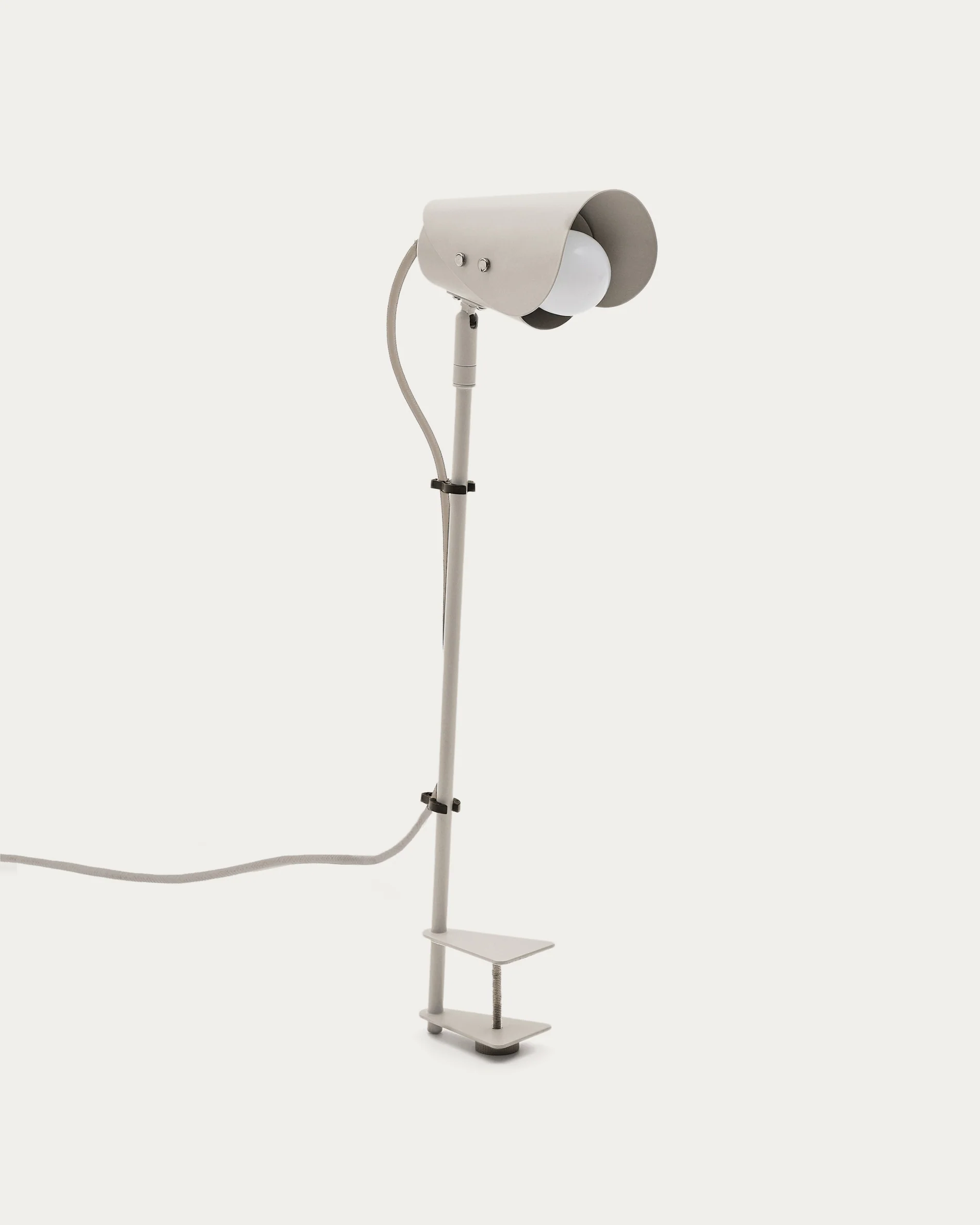 Jula desk lamp with clamp in grey metal