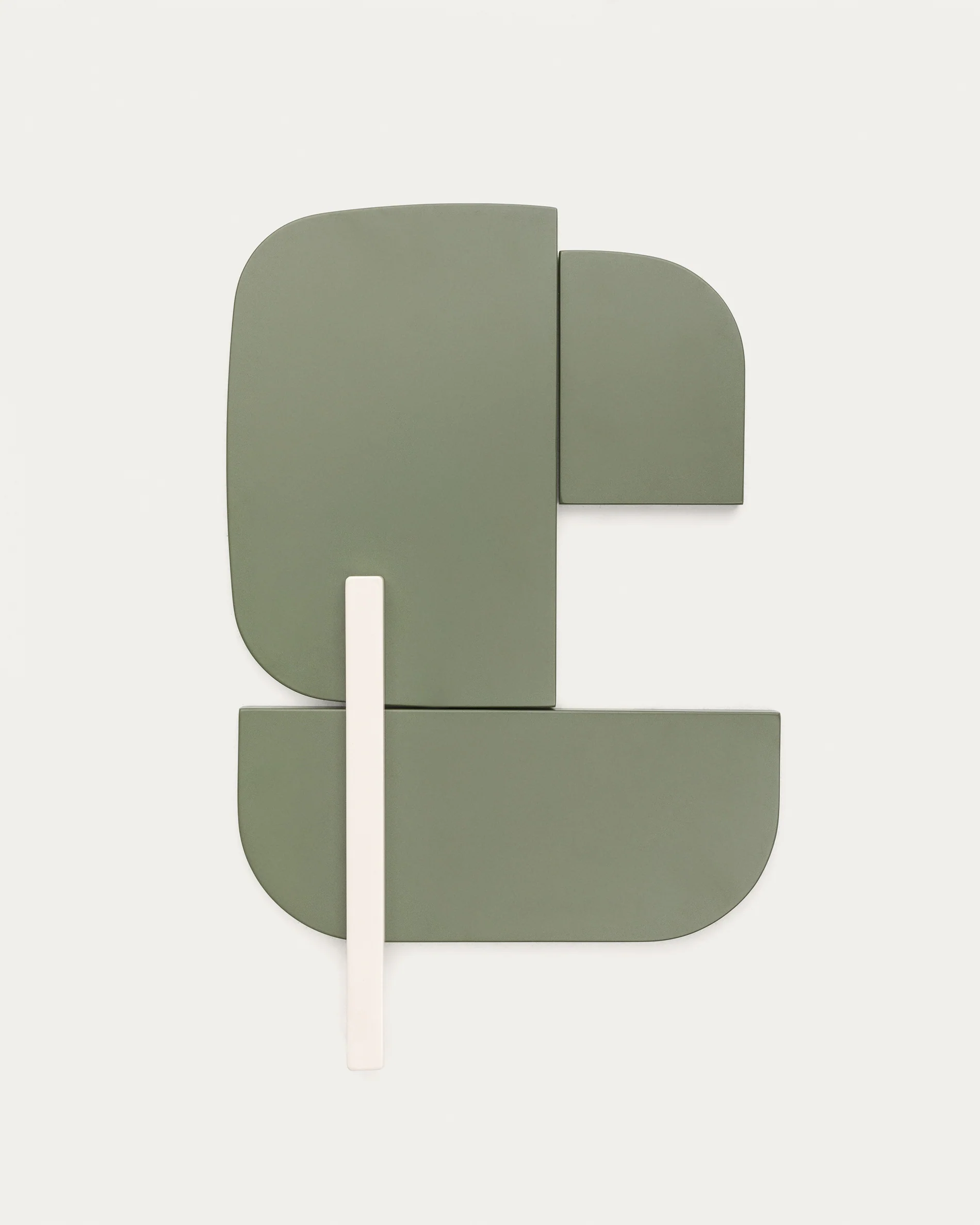 Danei white and green wall panel, 50 x 30 cm