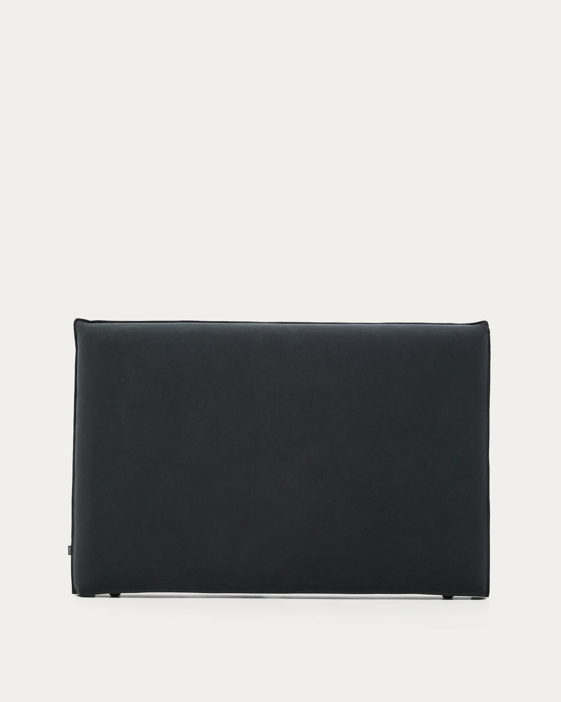 Anthracite grey linen and cotton Jaira headboard with removable cover for a 160 cm FSC Mix Credit bed