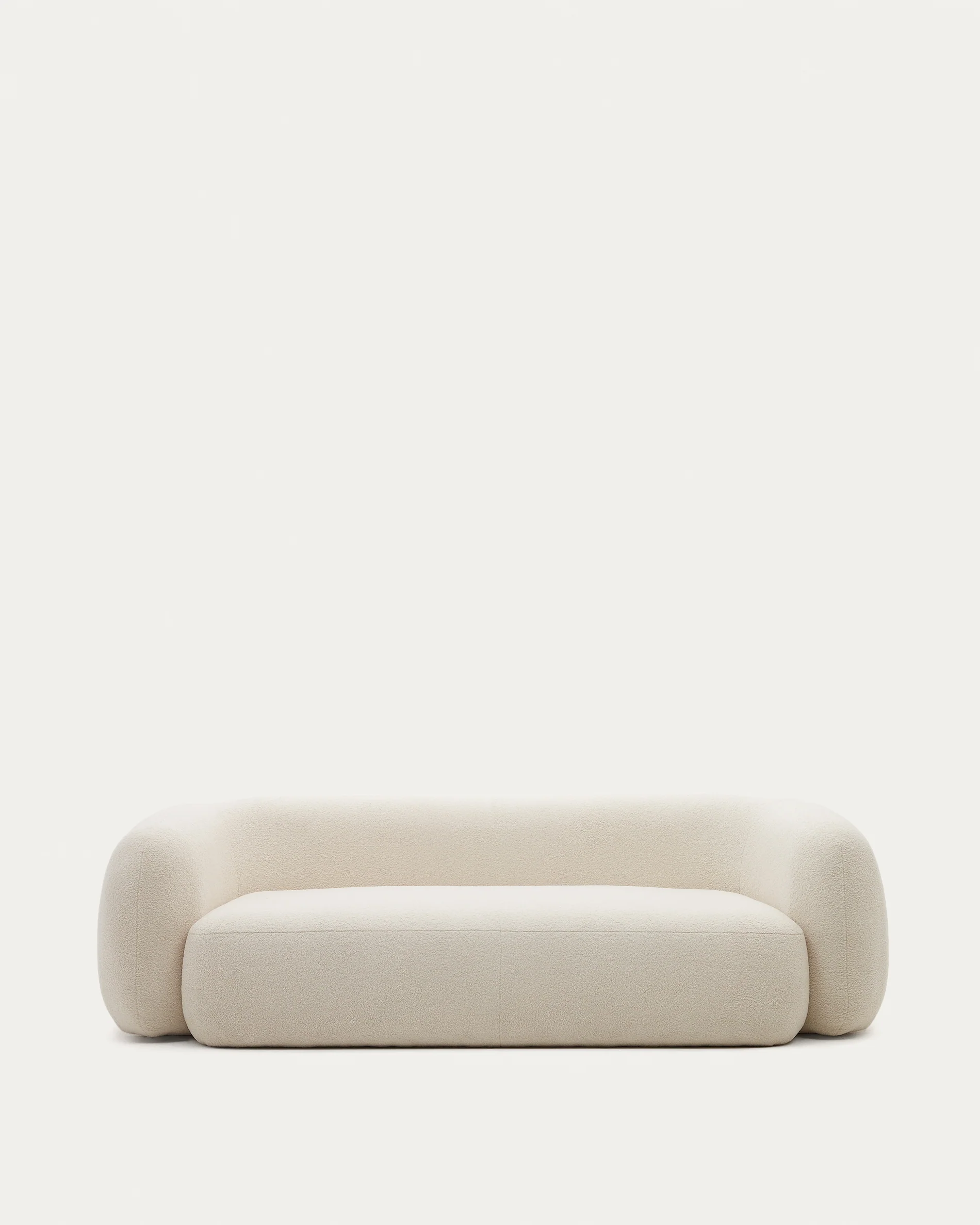 Martina ecru bouclé 3-seater sofa 246cm FSC Mix Credit