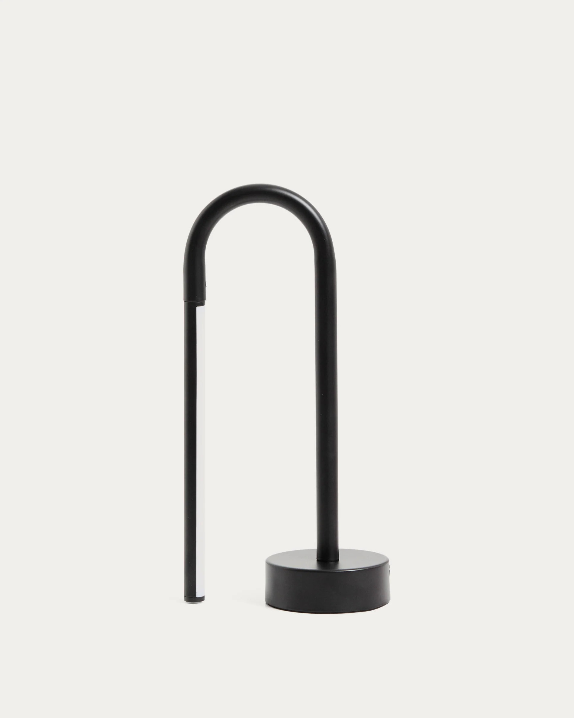 Bow black aluminium portable table lamp
