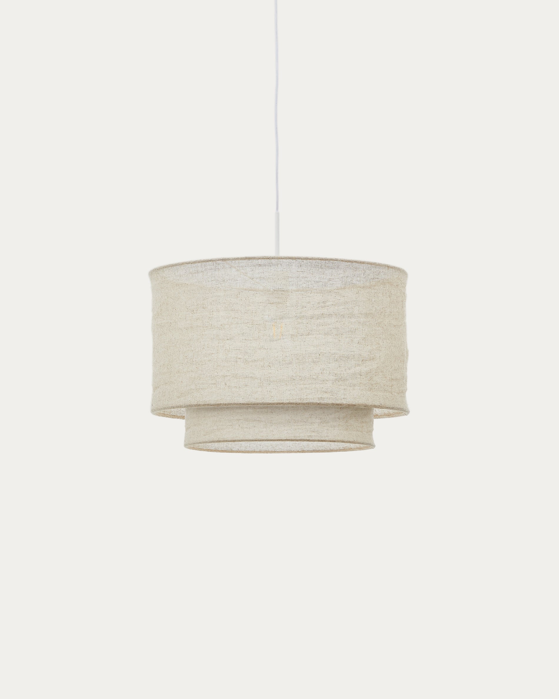 Mariela linen ceiling lamp shade in a beige finish Ø 40 x 34 cm