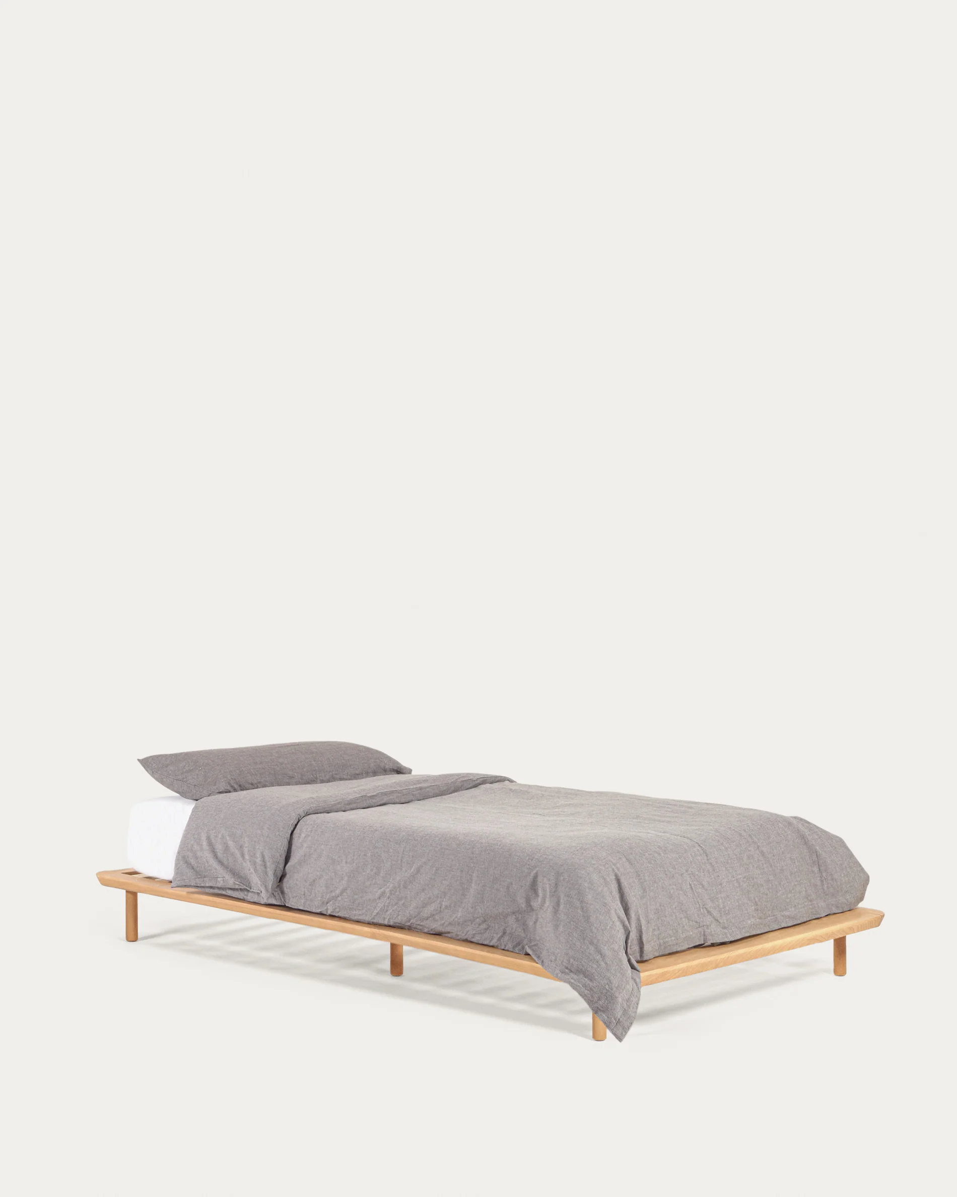 Anielle bed made from solid ash wood for a 90 x 200 cm mattress