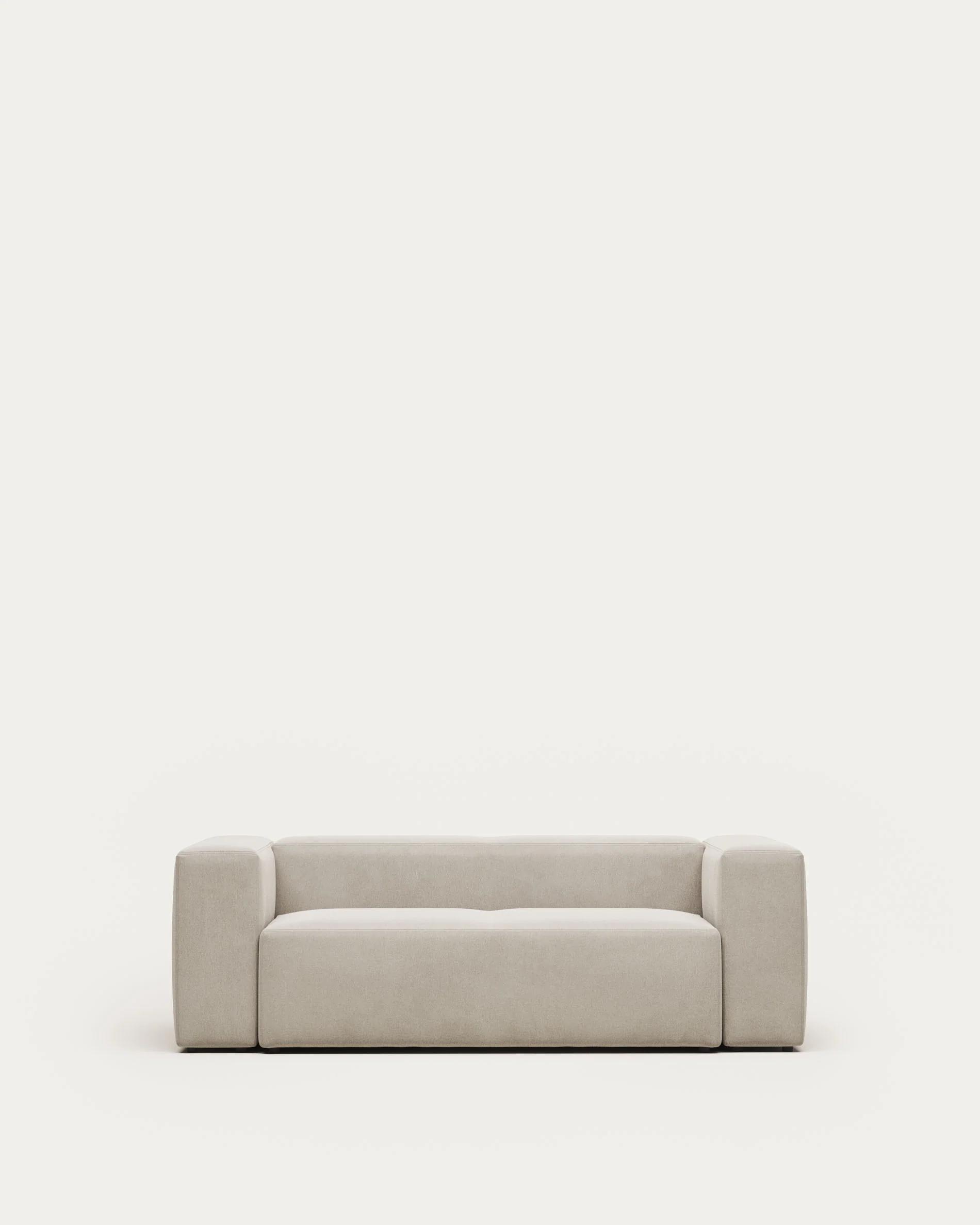 Blok 2-seater beige chenille sofa 210cm FSC Mix Credit