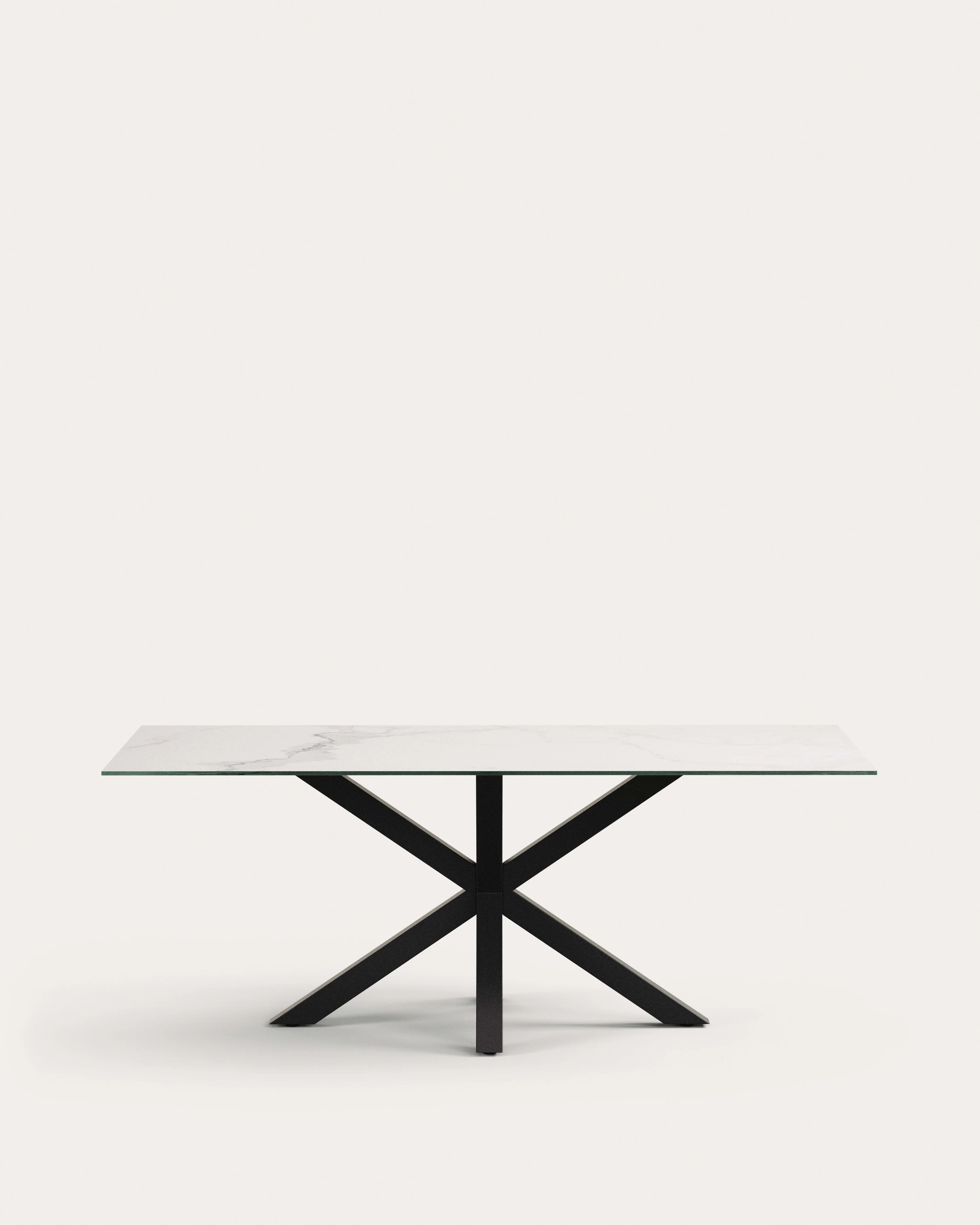 Argo table 200x100, epoxy black and Kalos blanco