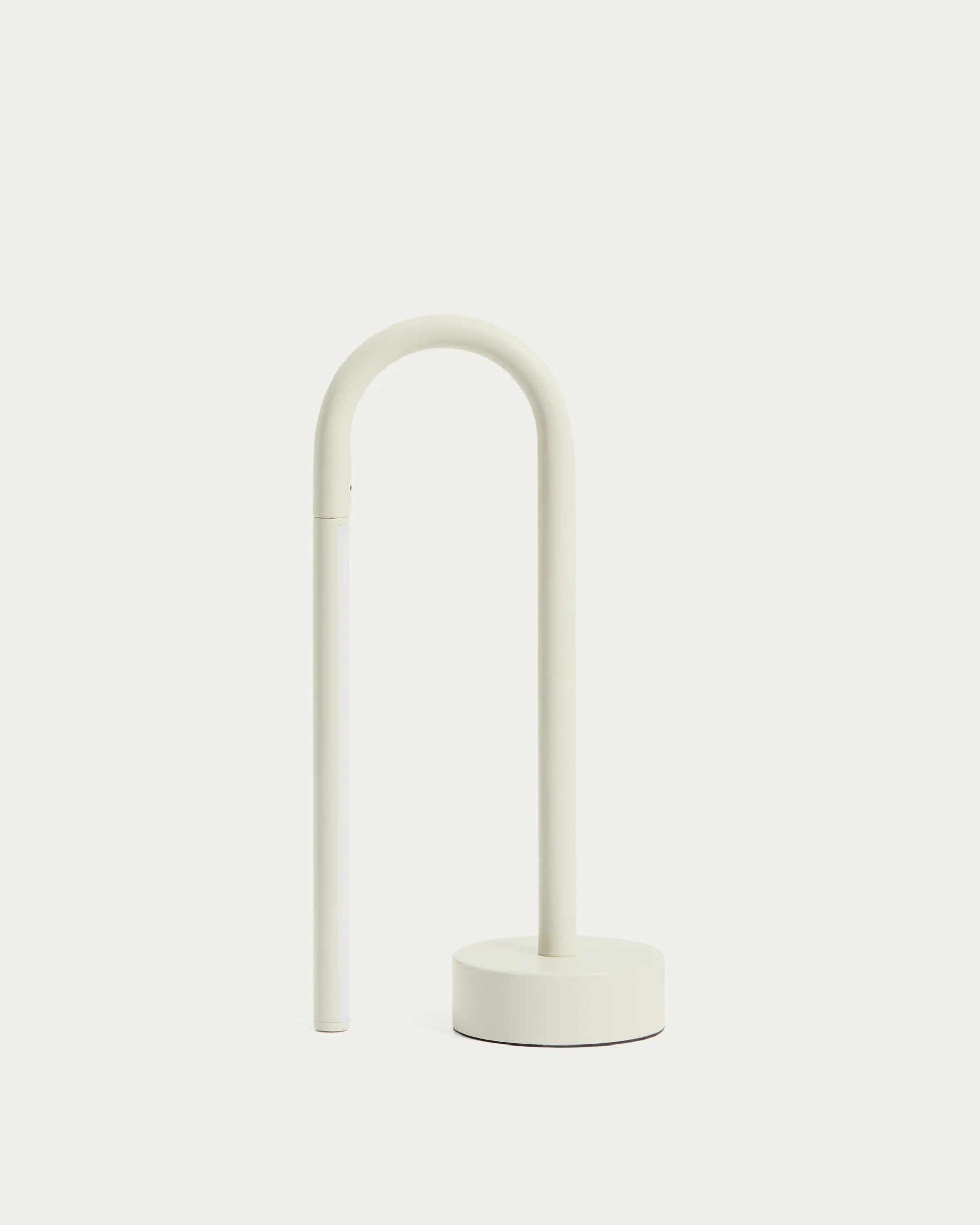 Bow grey aluminium portable table lamp