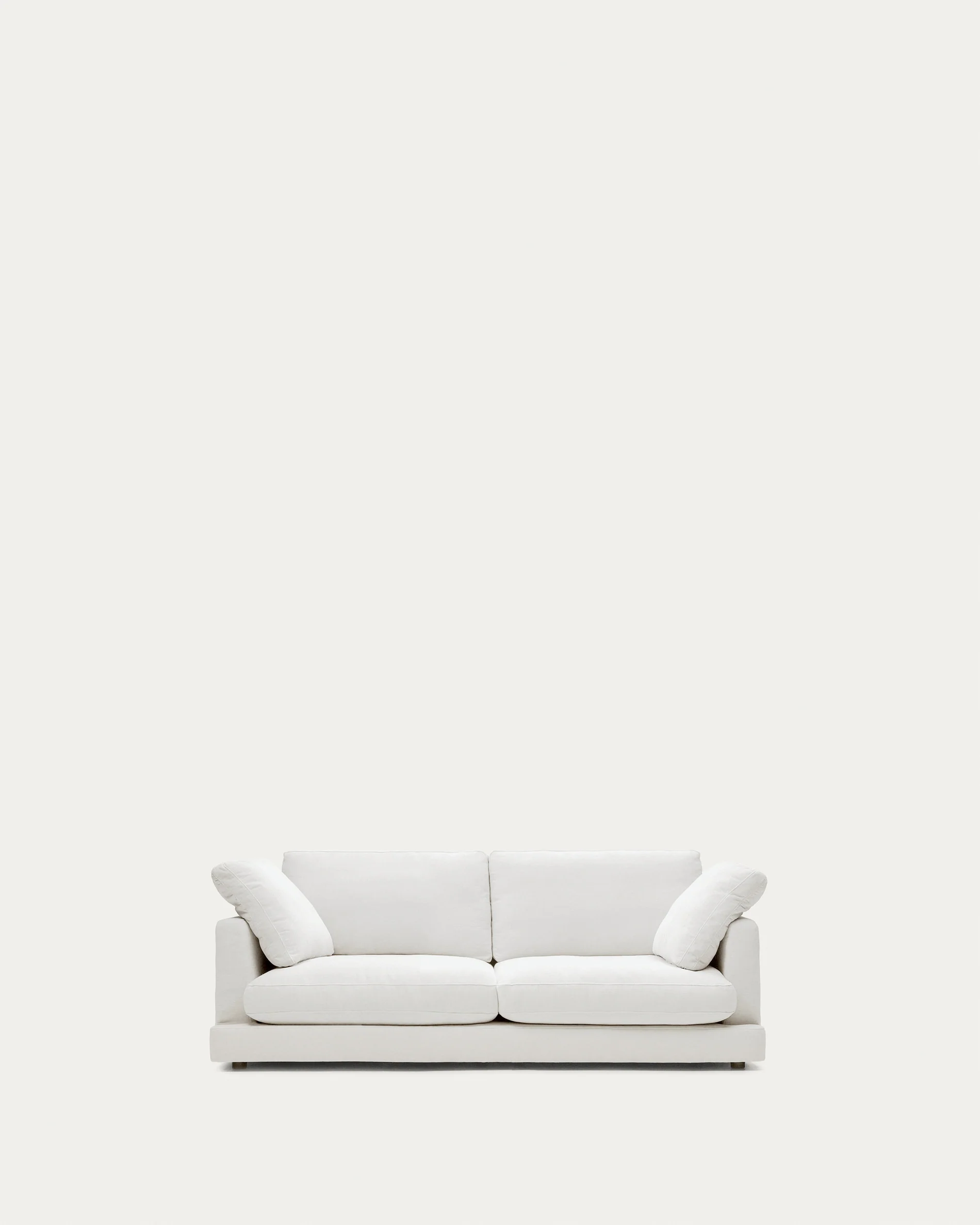Gala 3-seater white chenille sofa FSC Mix Credit 210cm