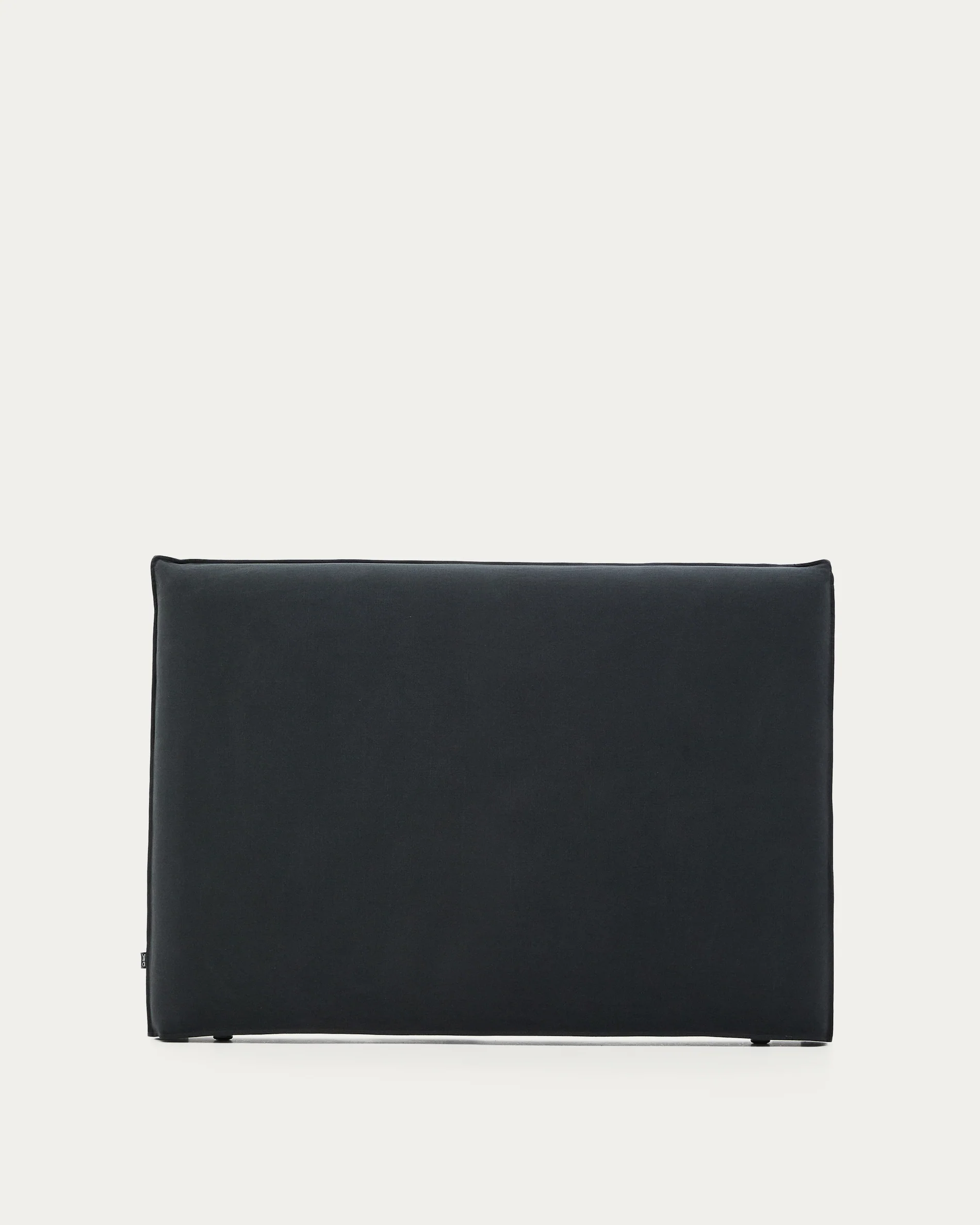 Anthracite grey linen and cotton Jaira headboard with removable cover for a 150 cm FSC Mix Credit bed