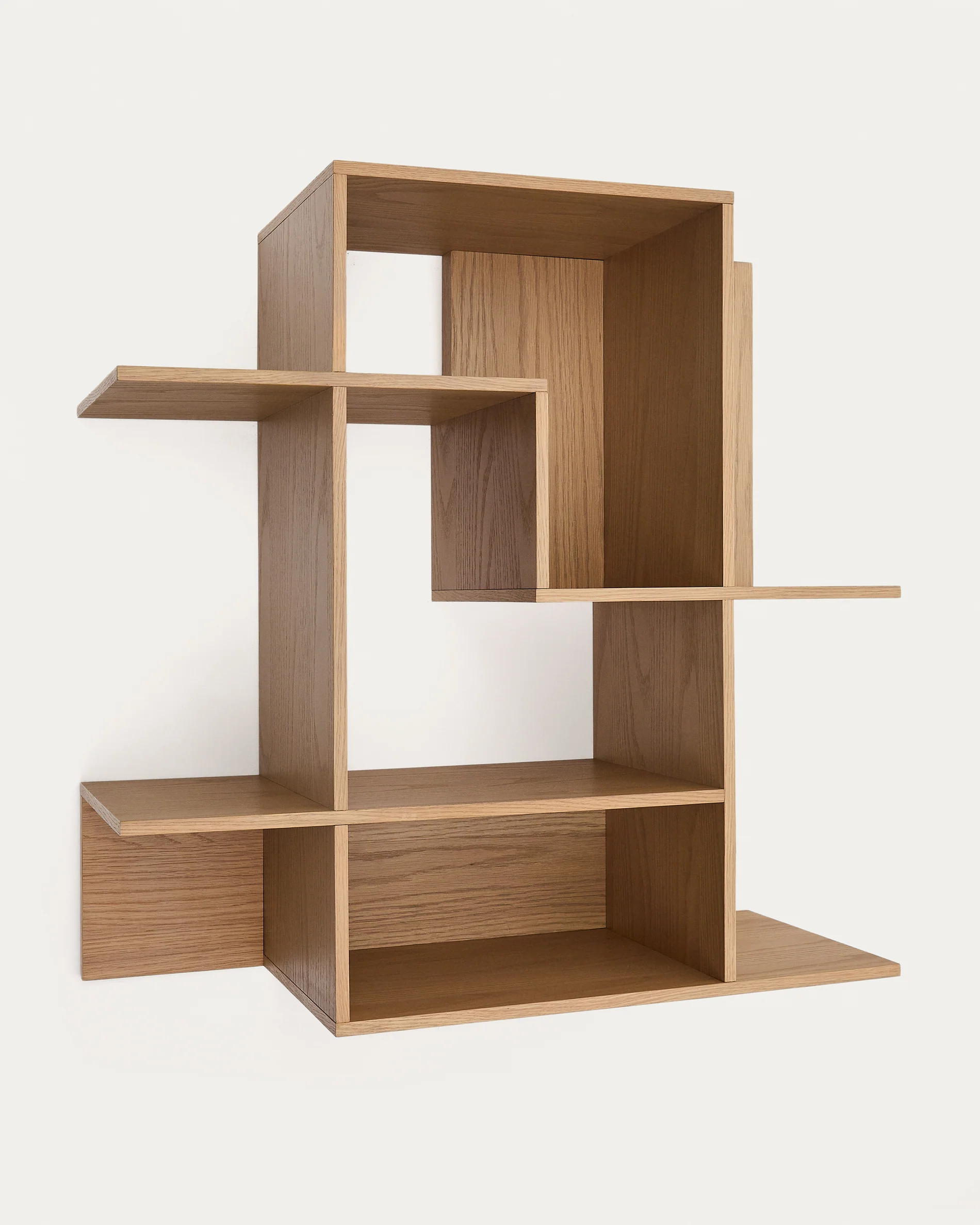 Ina modular shelving unit in oak veneer with natural finish 80 x 80cm FSC 100%