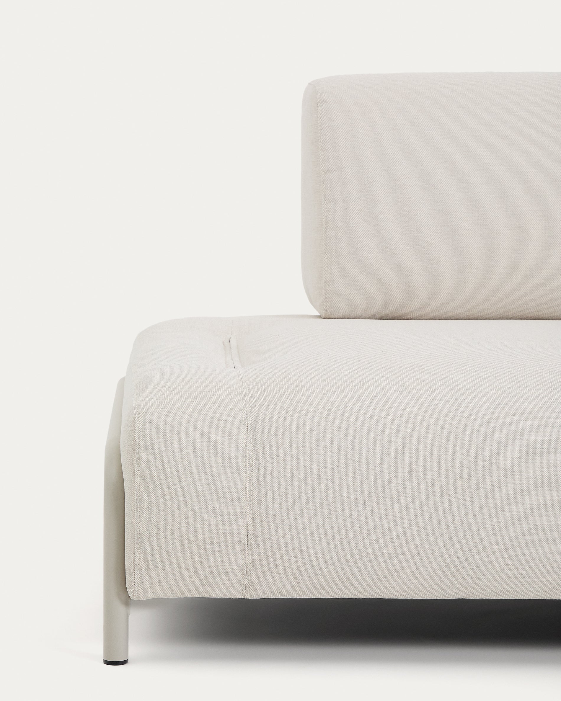 Compo 2-seater module in ecru chenille with beige metal frame 200 cm FSC Mix Credit