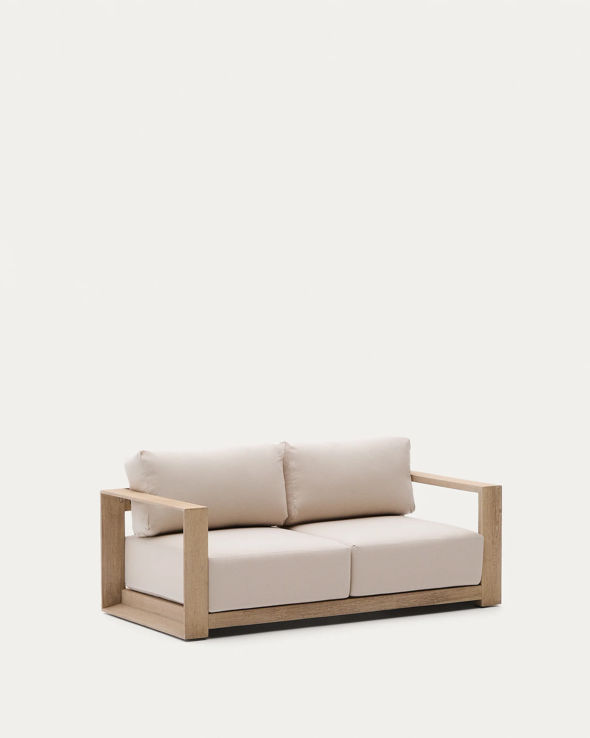 Ambra 2-seater sofa in solid acacia wood with light finish 174cm FSC 100%