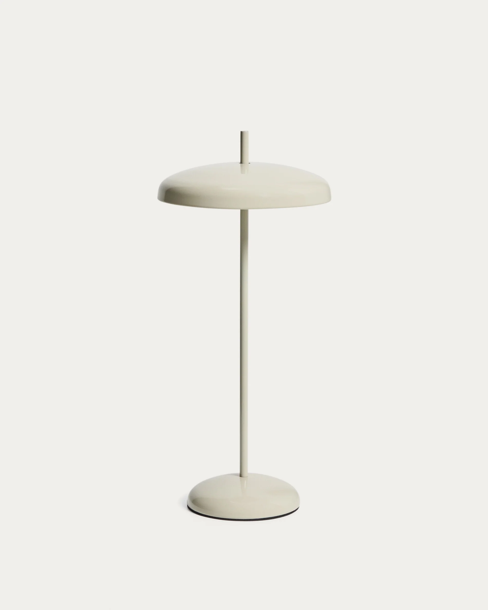 Porte light grey aluminium portable table lamp