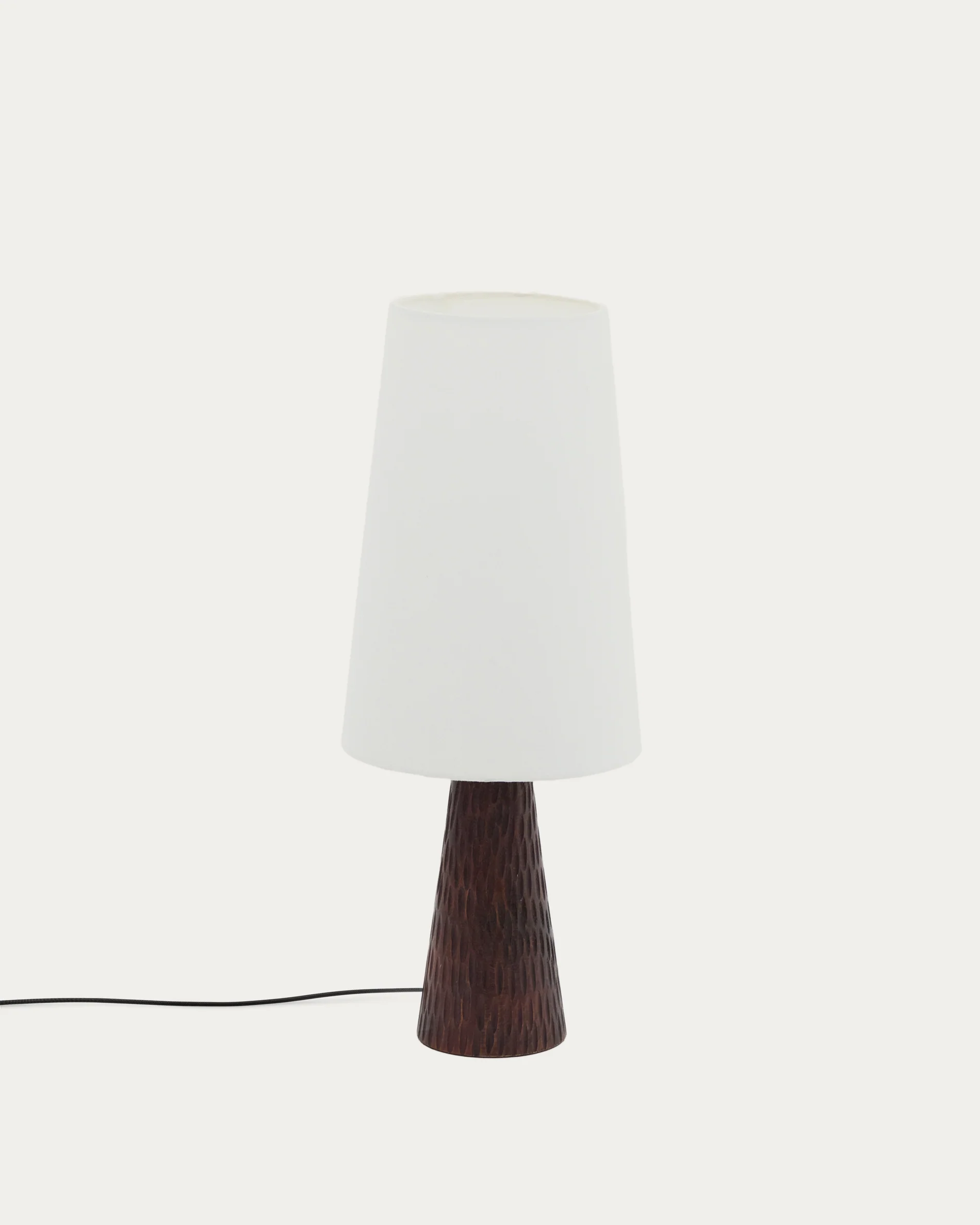 Amire table lamp made of wood in a dark finish