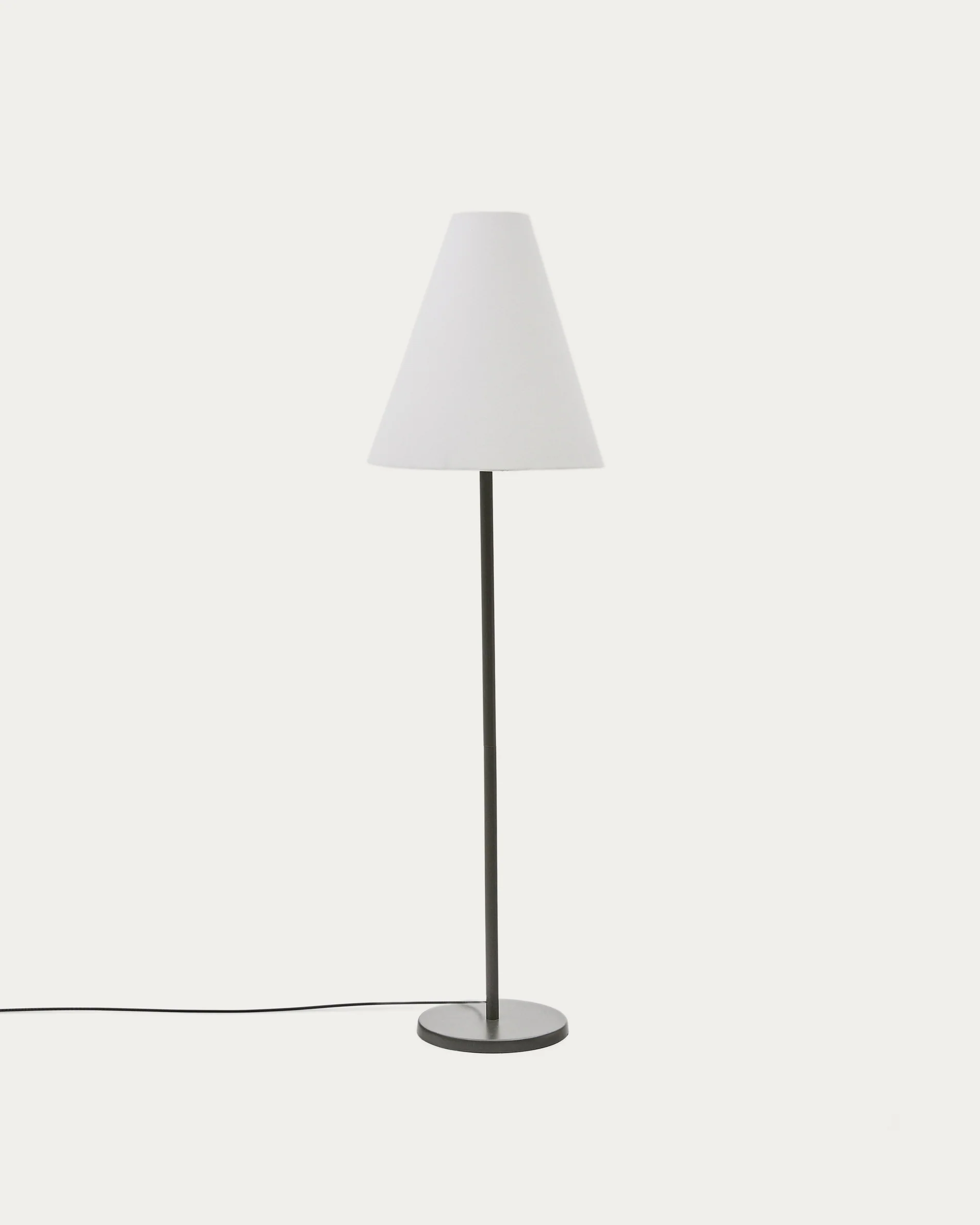Navat floor lamp with a metal base in a green painted finish