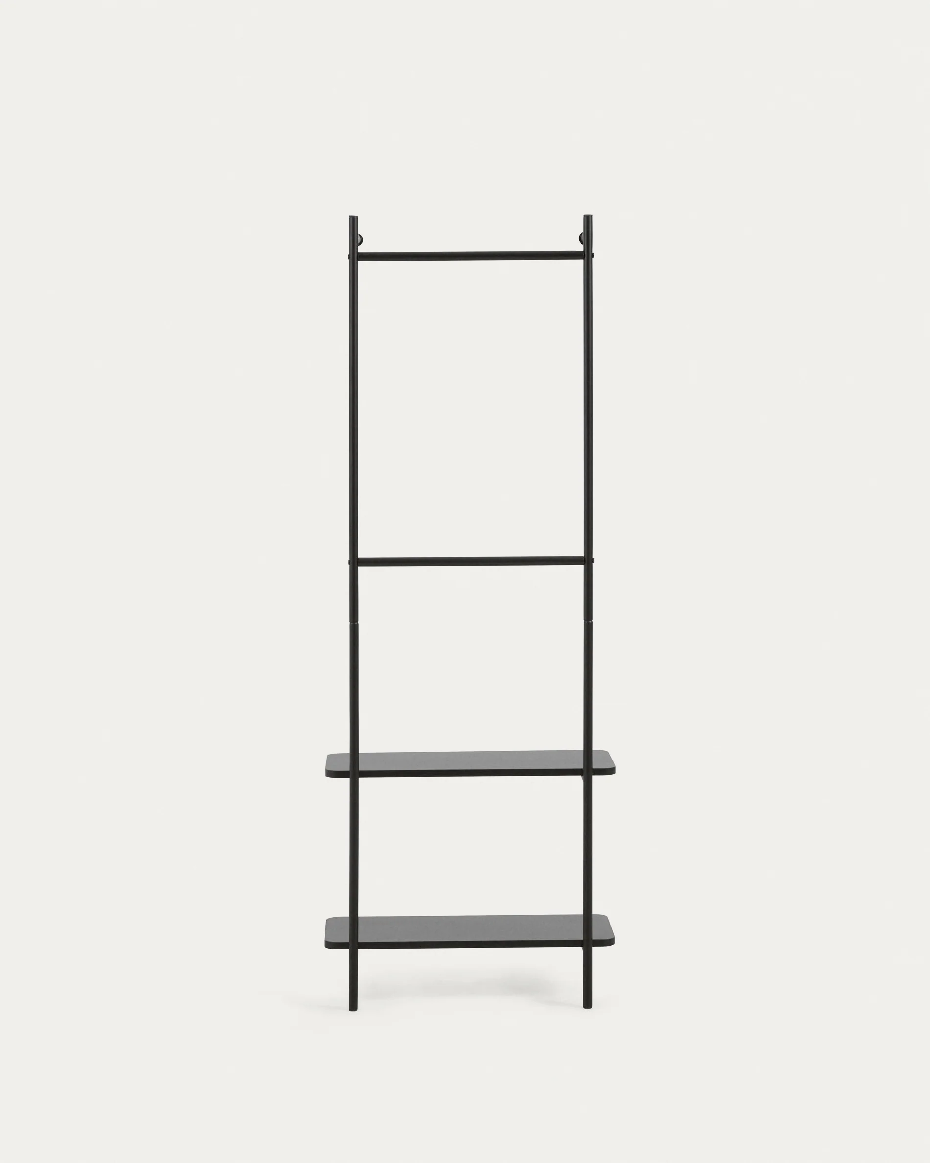 Galatia melamine and metal clothes rail with black finish 60 x 162 cm