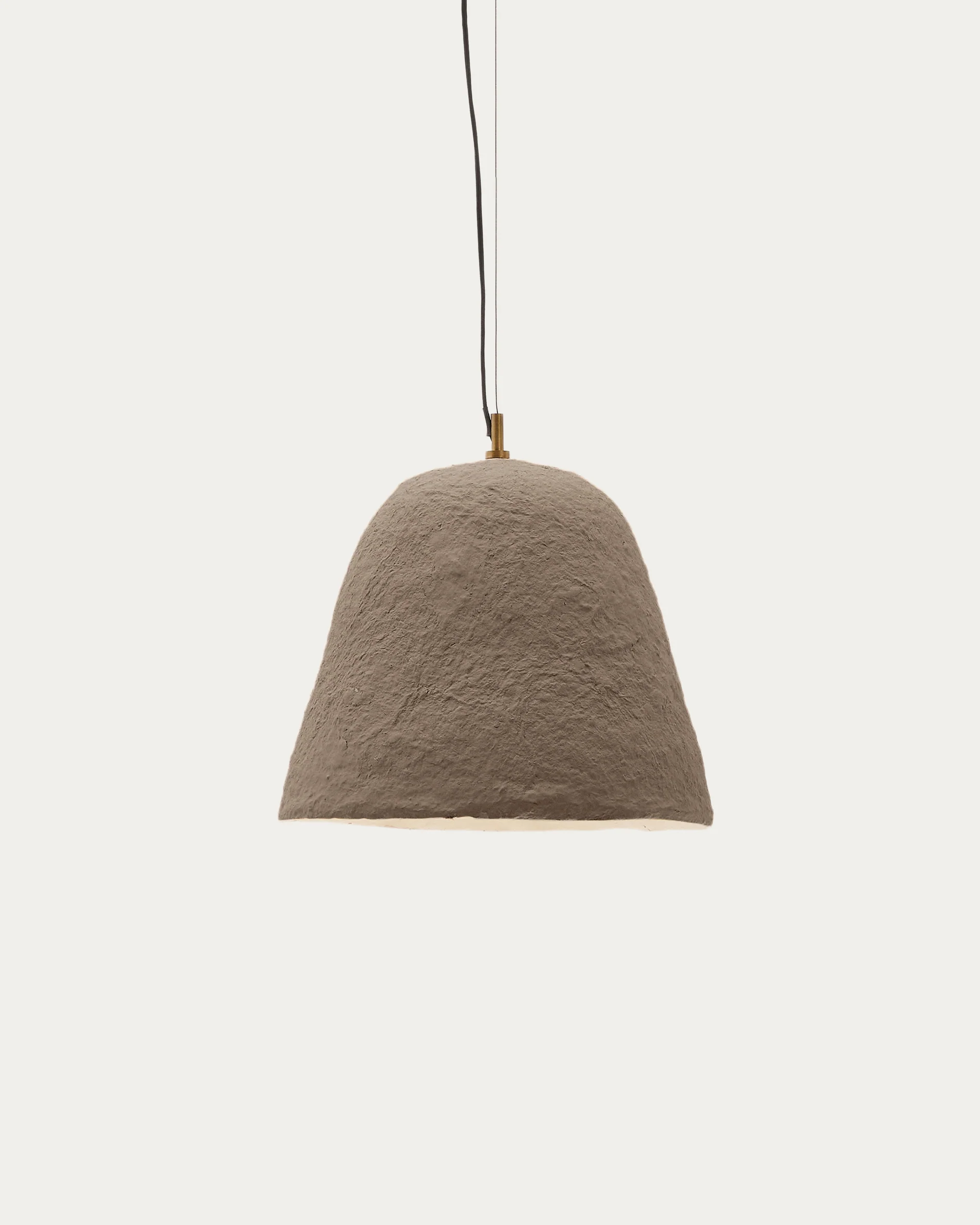 Lisora ceiling lamp in brown papier-mâché Ø35cm