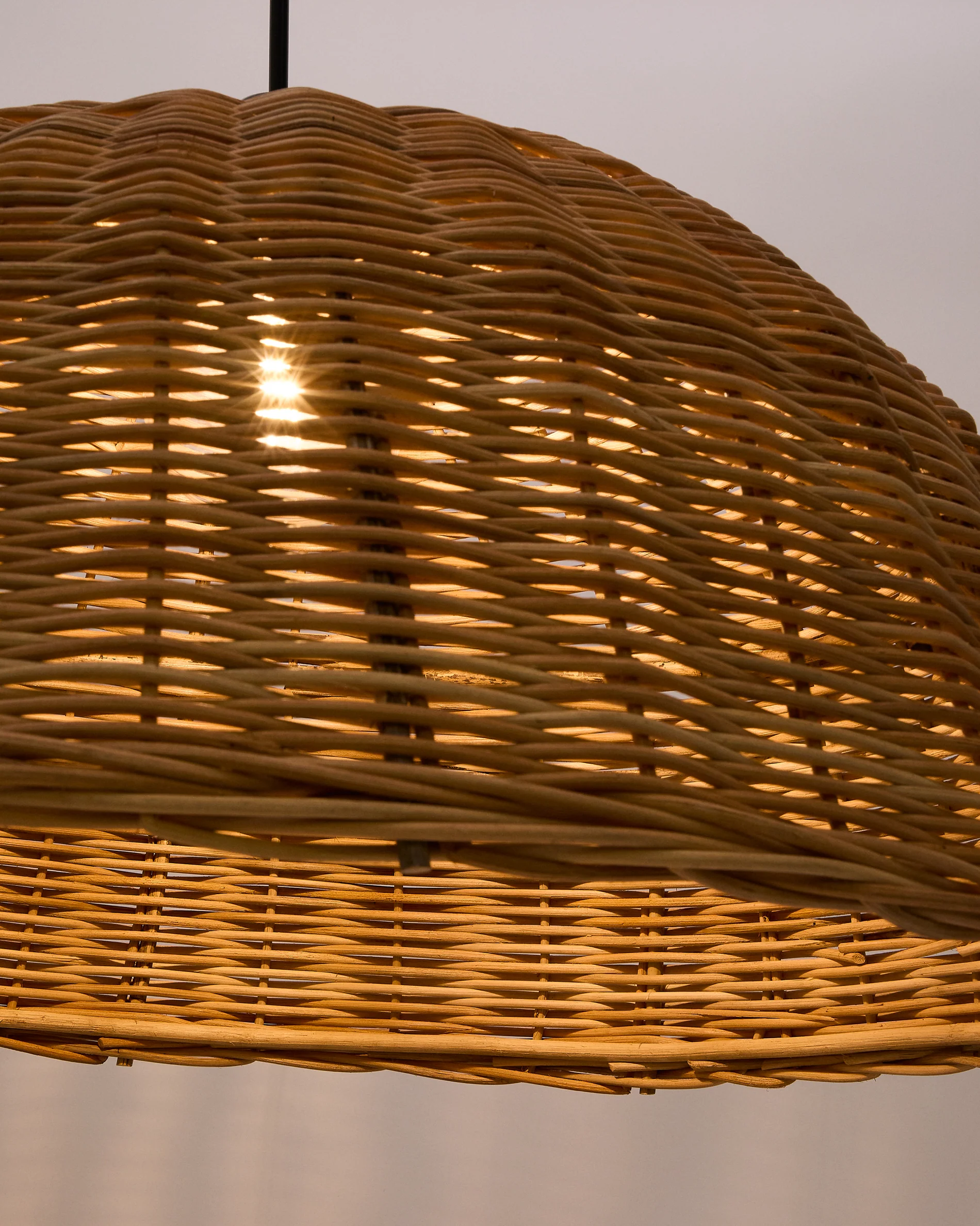 Jornets rattan ceiling lamp shade in a natural finish Ø 80 cm