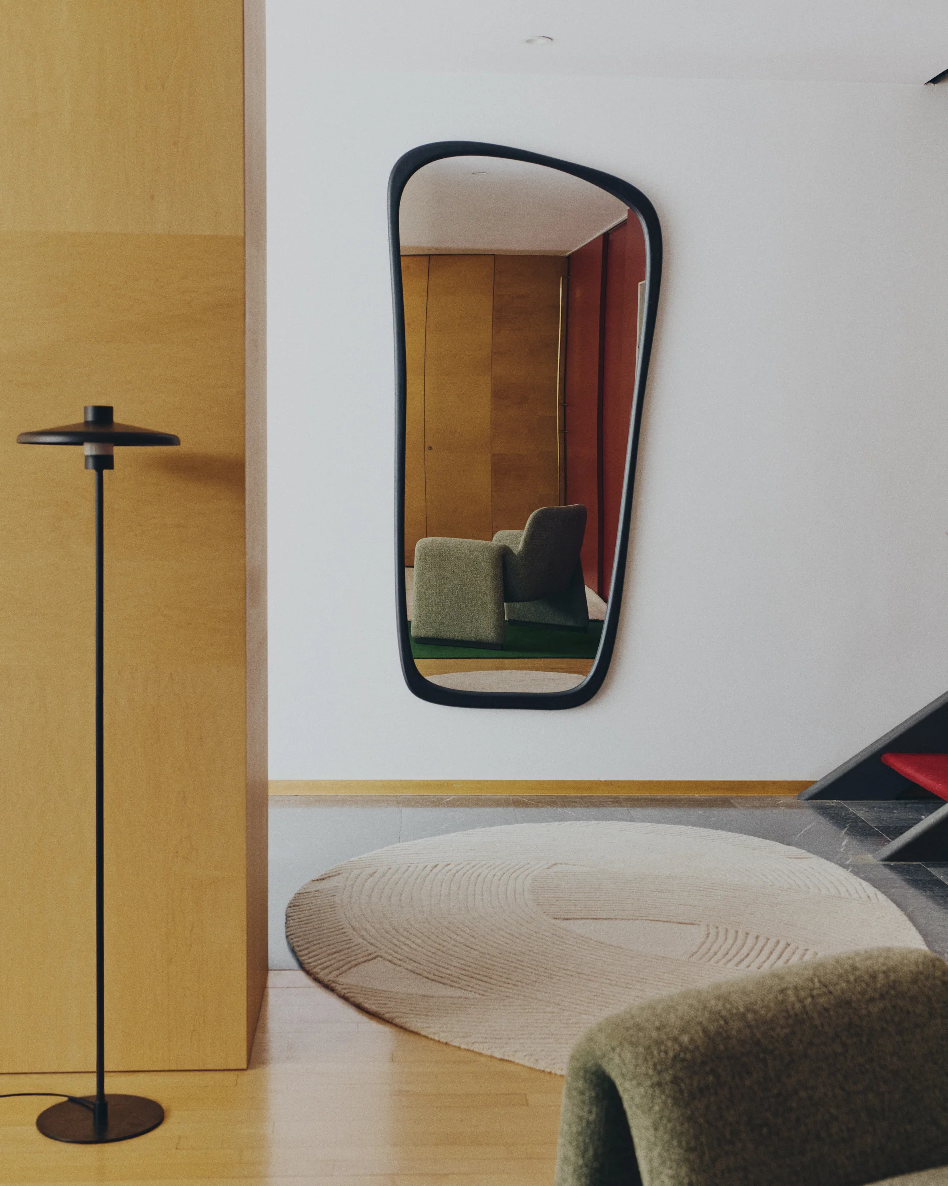 Alura black teak wood mirror 94.5 x 192cm FSC 100%